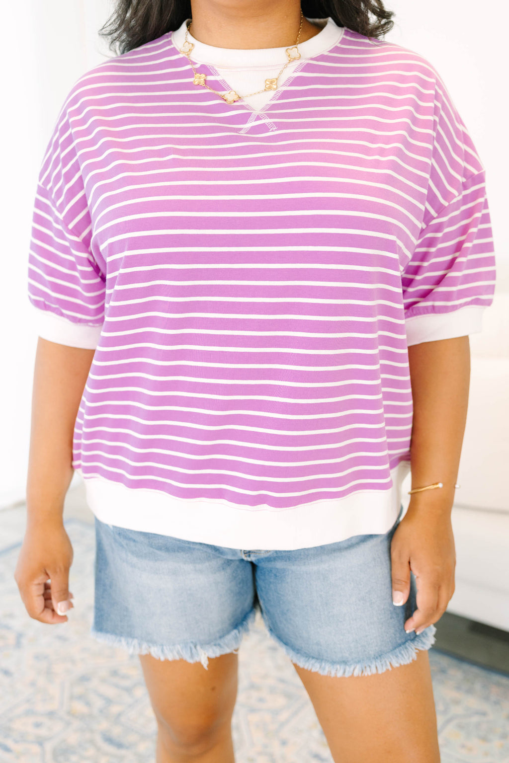 Just Relaxed Top, Bright Mauve