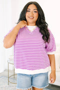 Just Relaxed Top, Bright Mauve