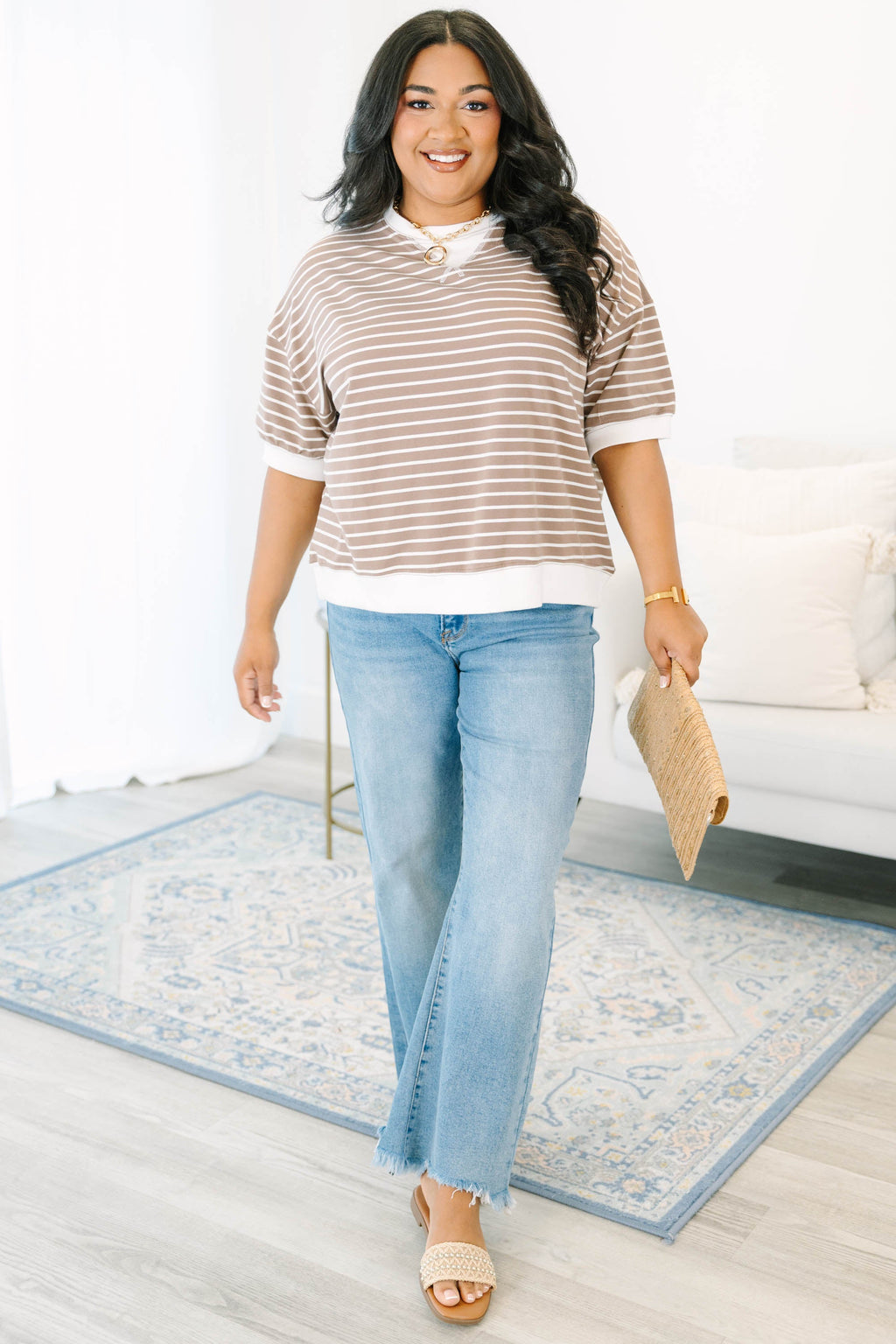 Just Relaxed Top, Brown