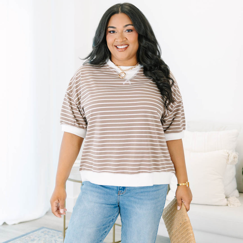 Just Relaxed Top, Brown