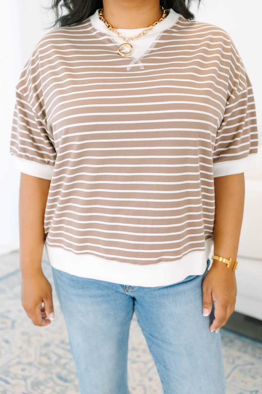 Just Relaxed Top, Brown