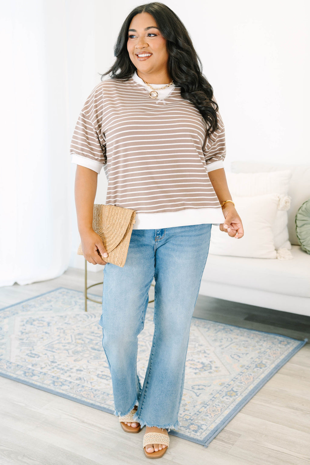 Just Relaxed Top, Brown