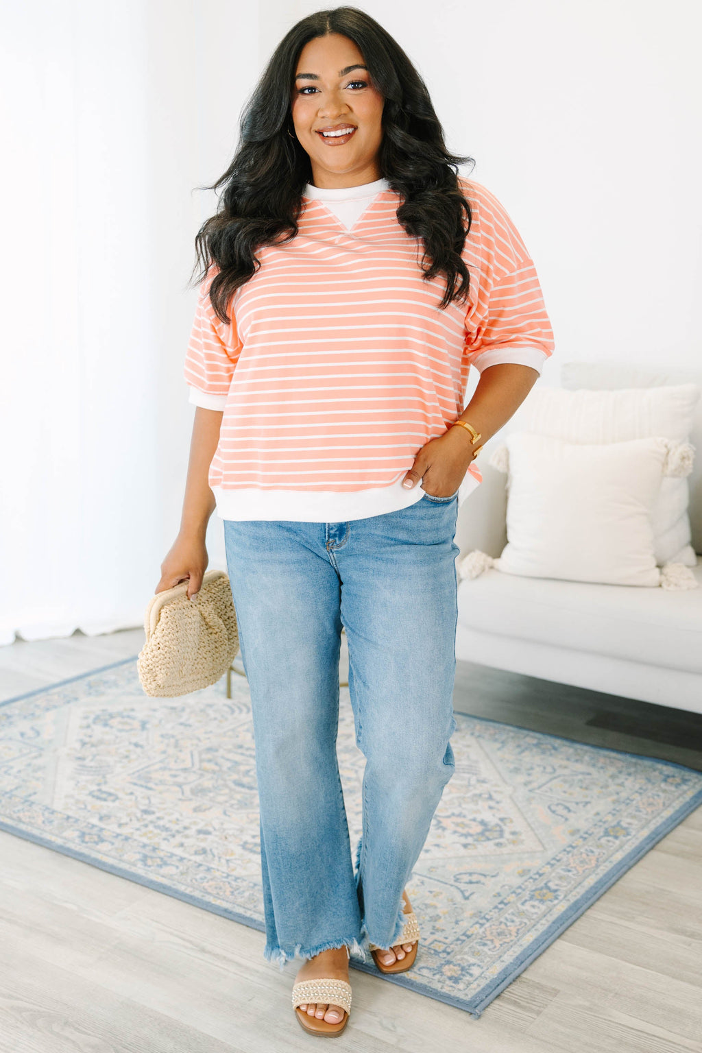 Just Relaxed Top, Coral