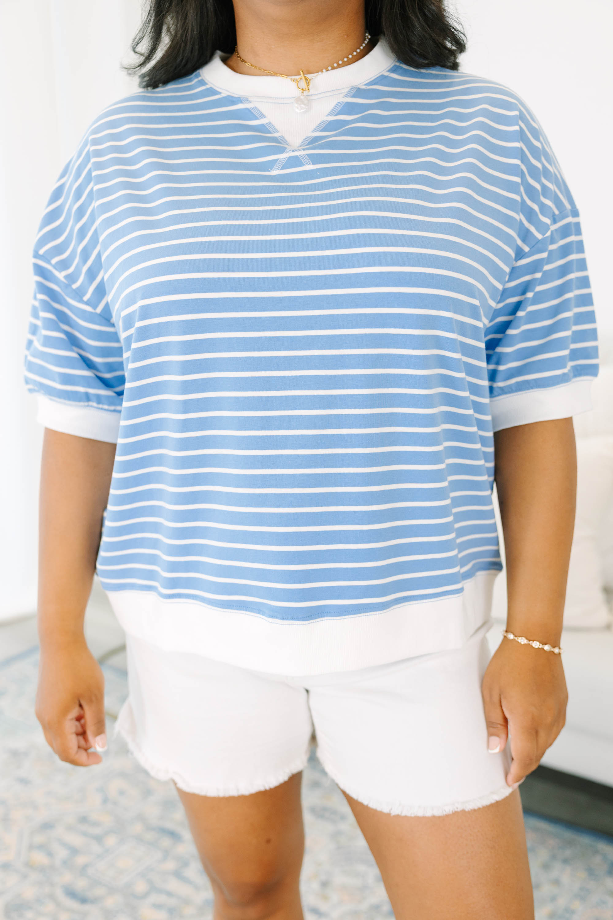 Just Relaxed Top, Cornflower