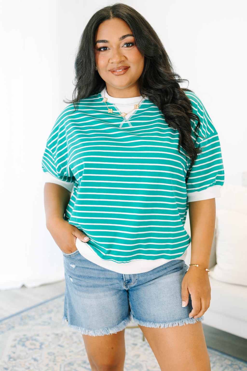 Just Relaxed Top, Green