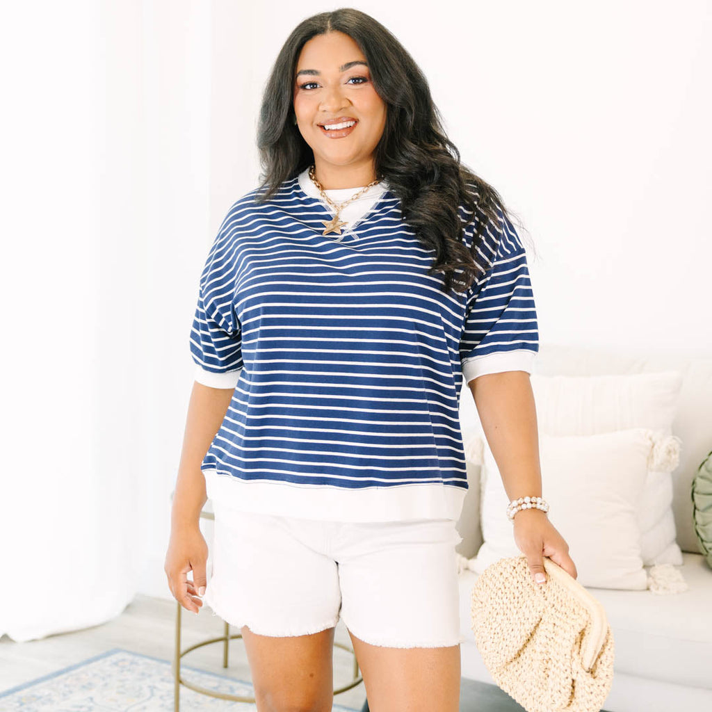 Just Relaxed Top, Navy
