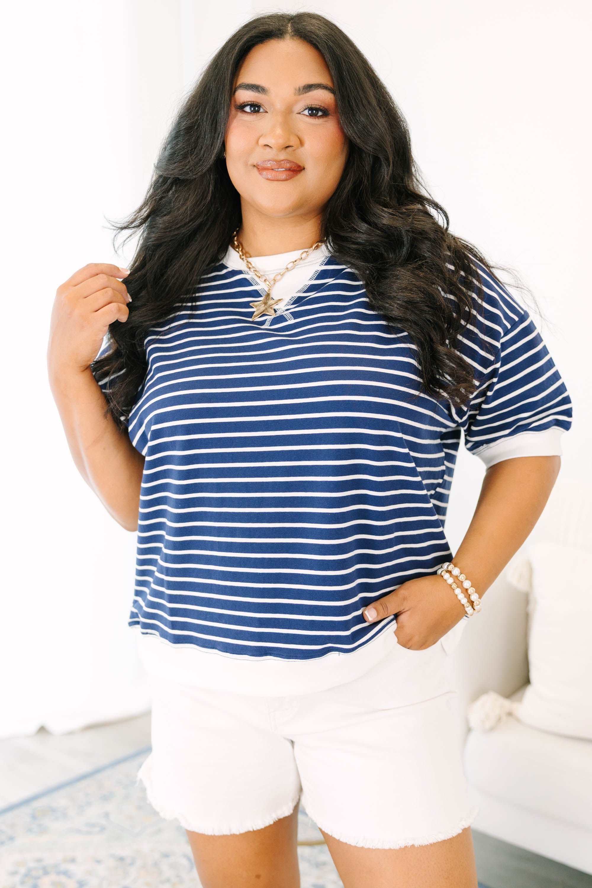 Just Relaxed Top, Navy