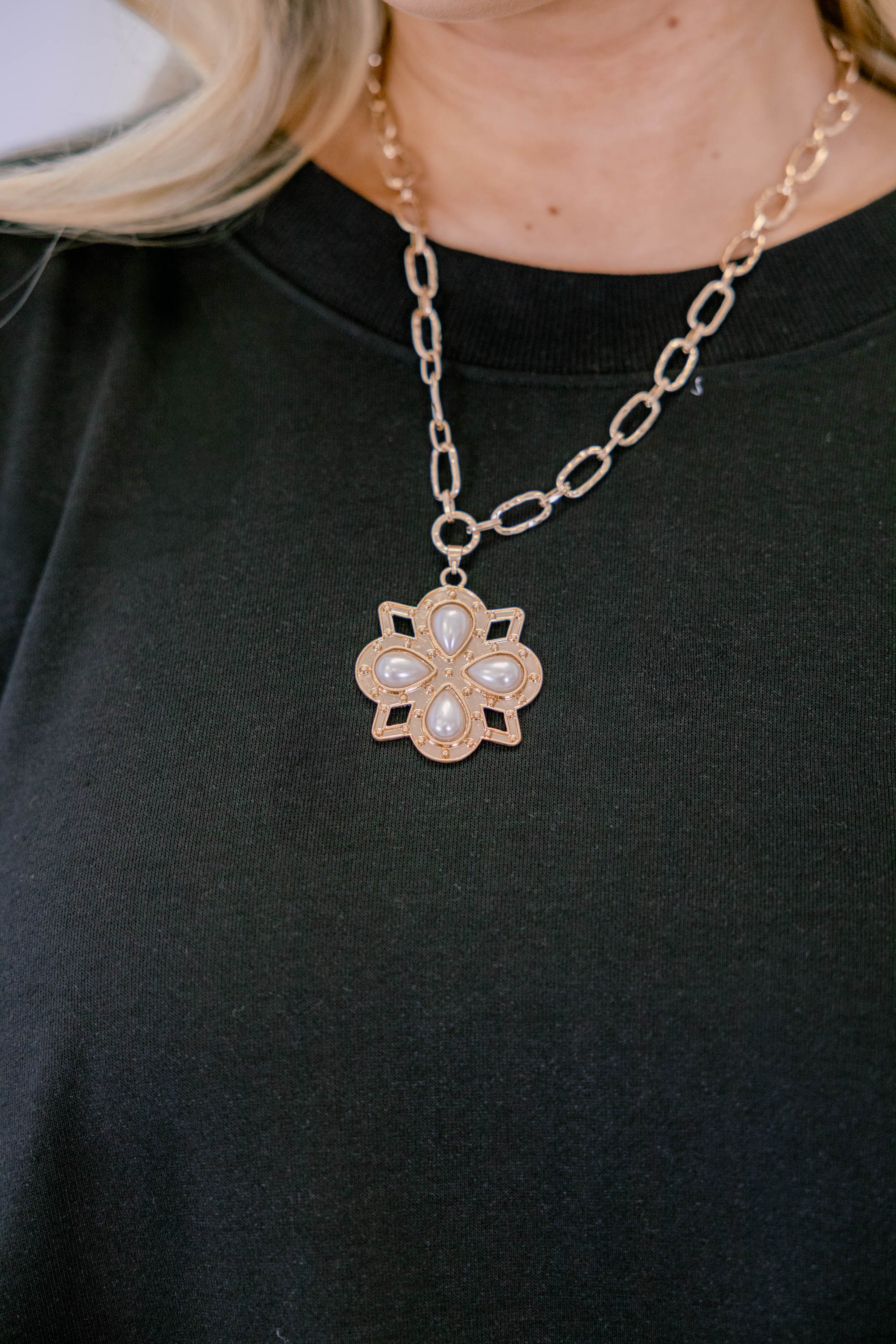 Keep Me Closer Necklace, Cream