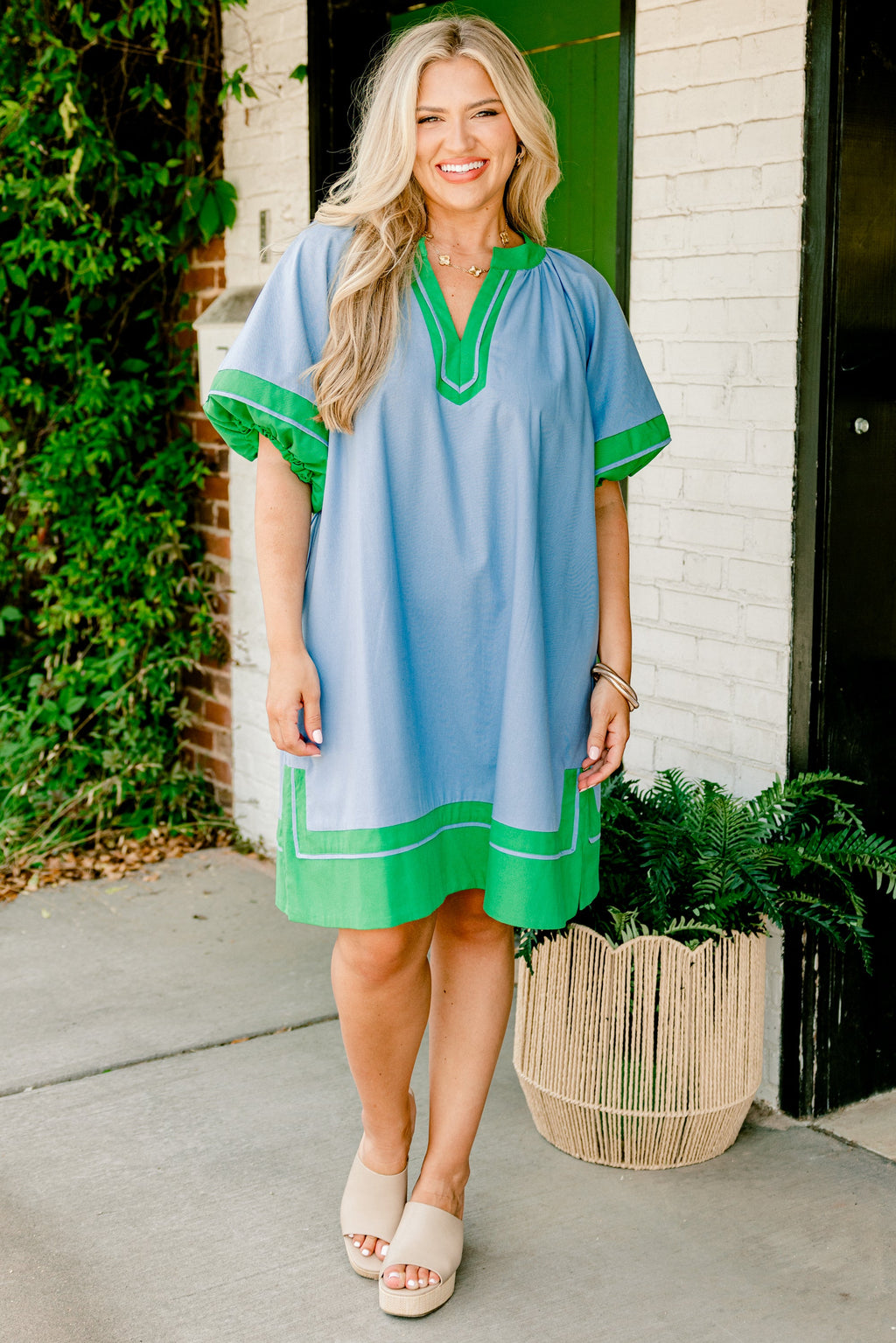 Keep Me Company Dress, Blue