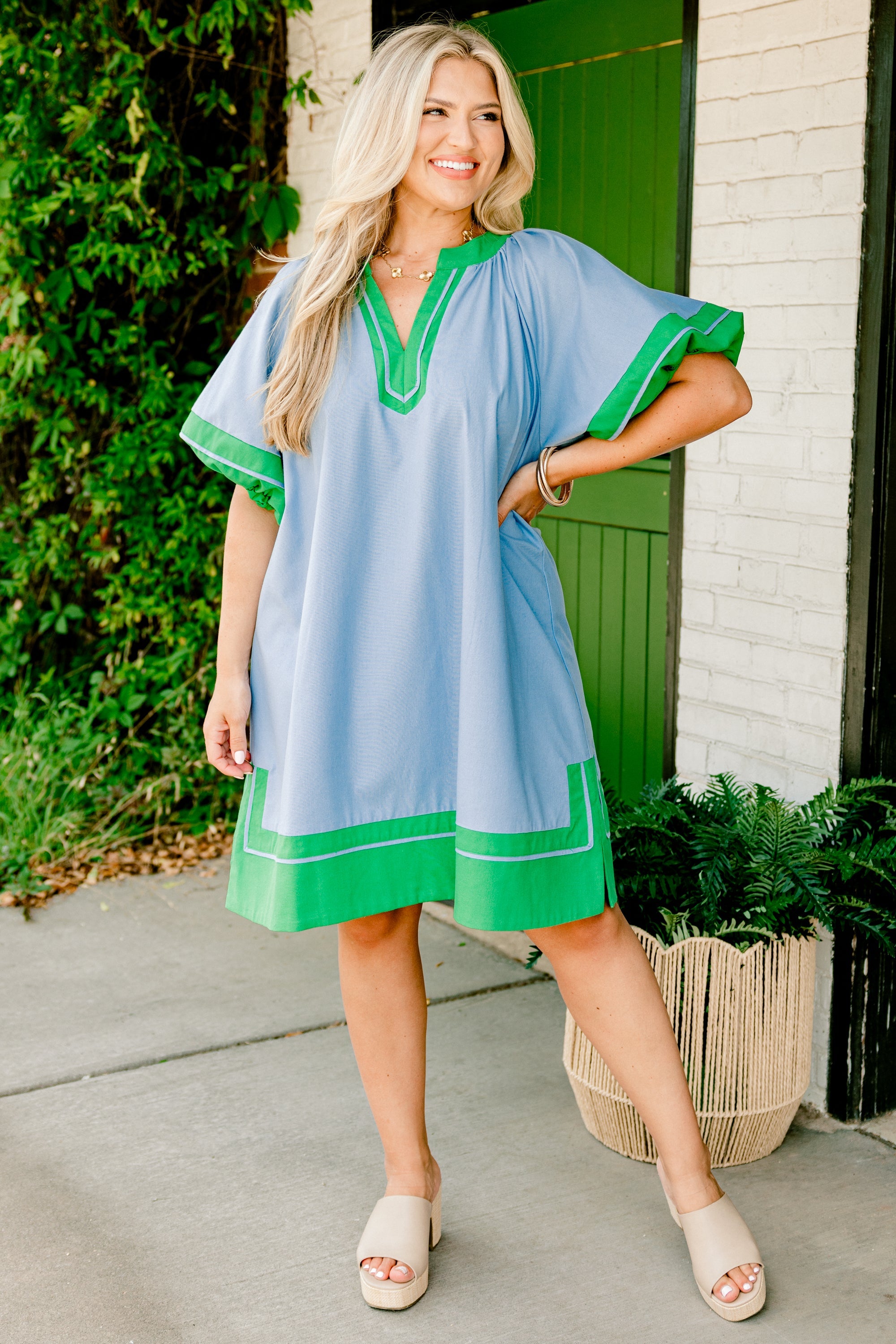 Keep Me Company Dress, Blue