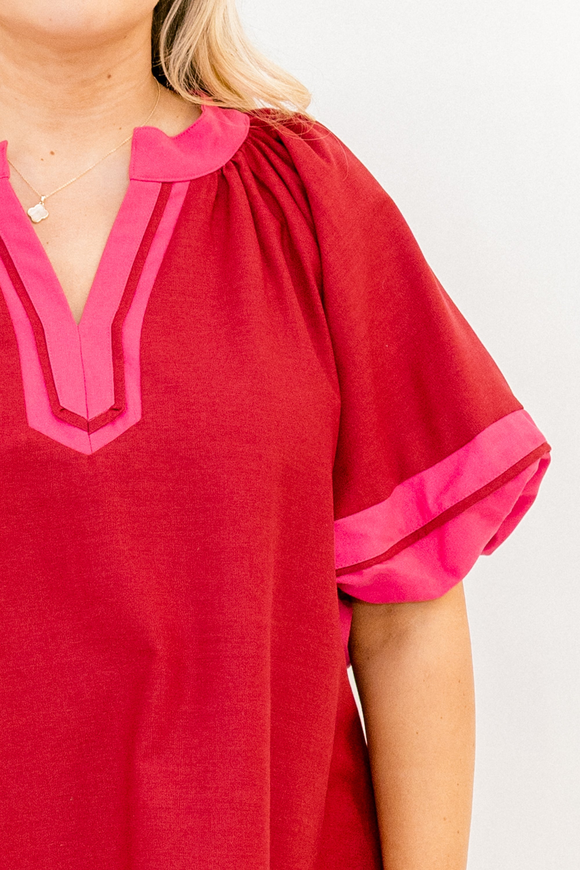 Keep Me Company Dress, Burgundy