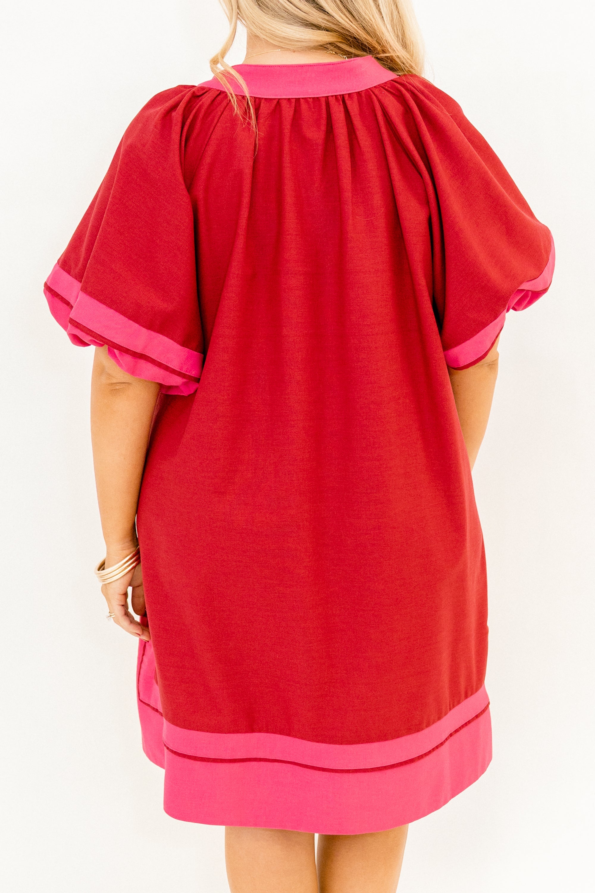 Keep Me Company Dress, Burgundy