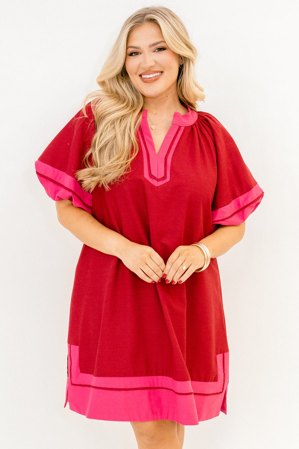 Keep Me Company Dress, Burgundy