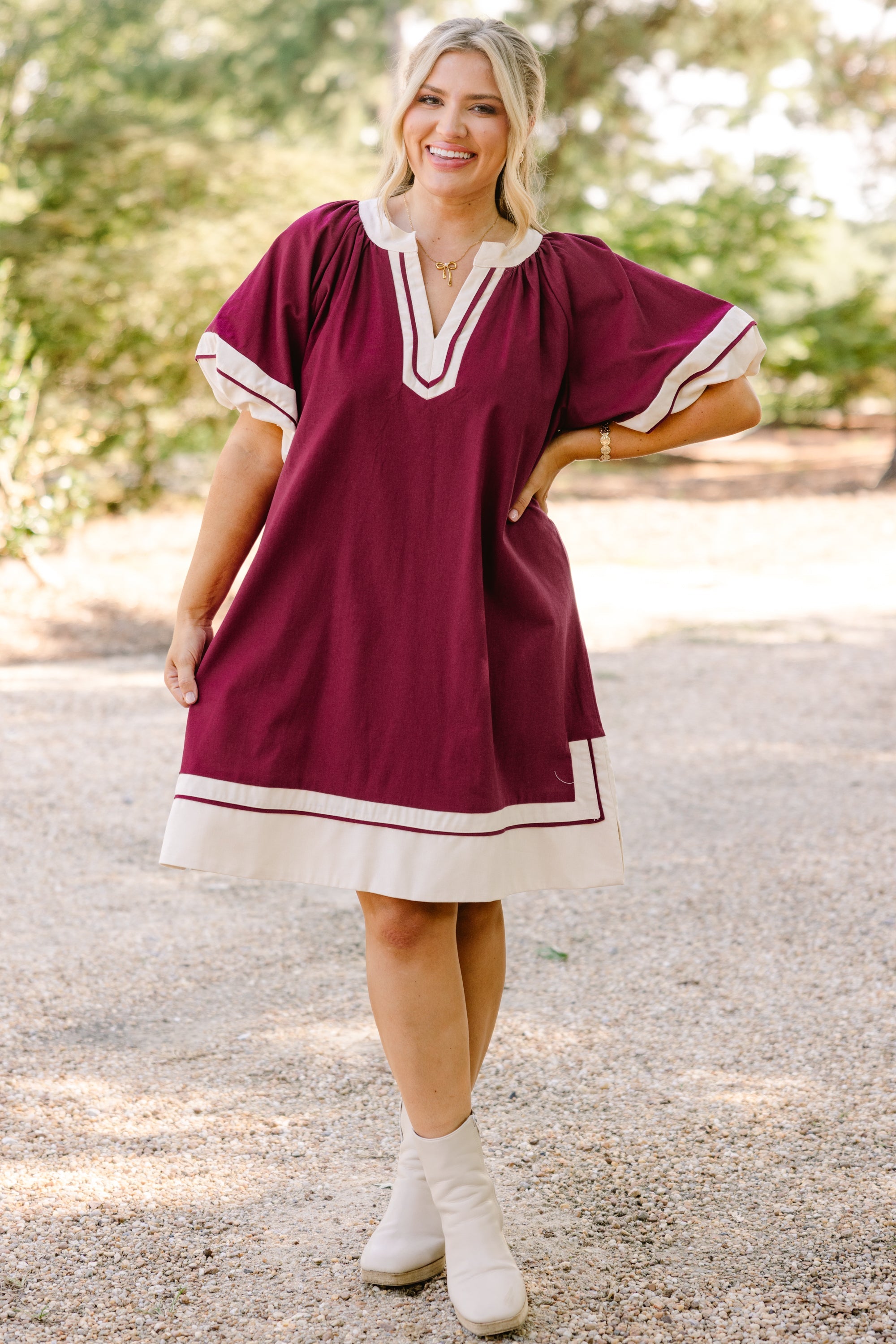 Keep Me Company Dress, Plum