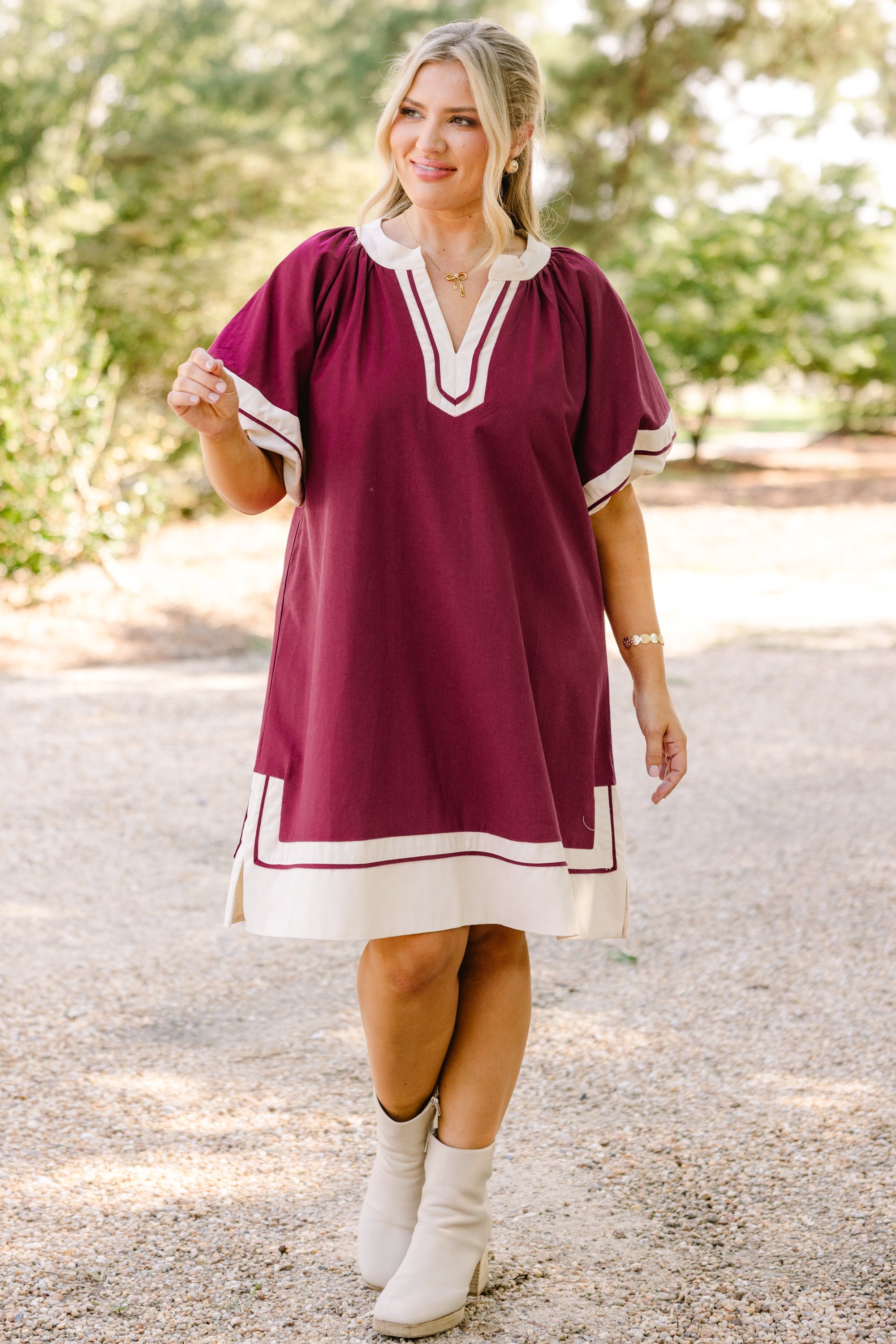 Keep Me Company Dress, Plum