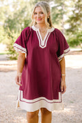 Keep Me Company Dress, Plum