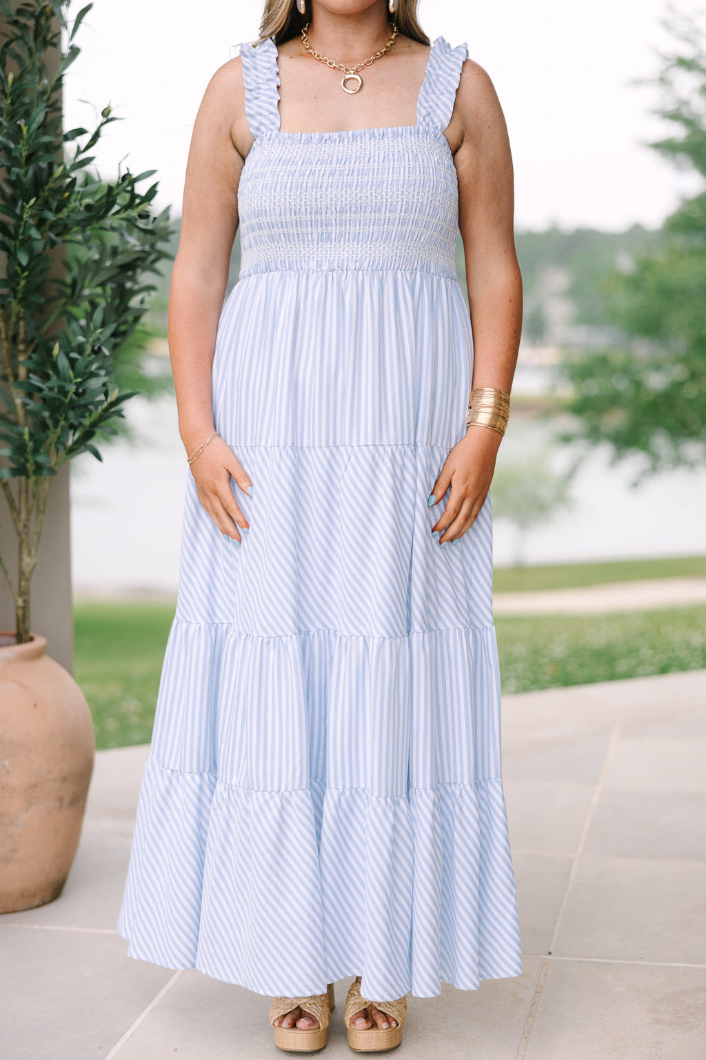 Keep Your Spirits Up Dress, Blue