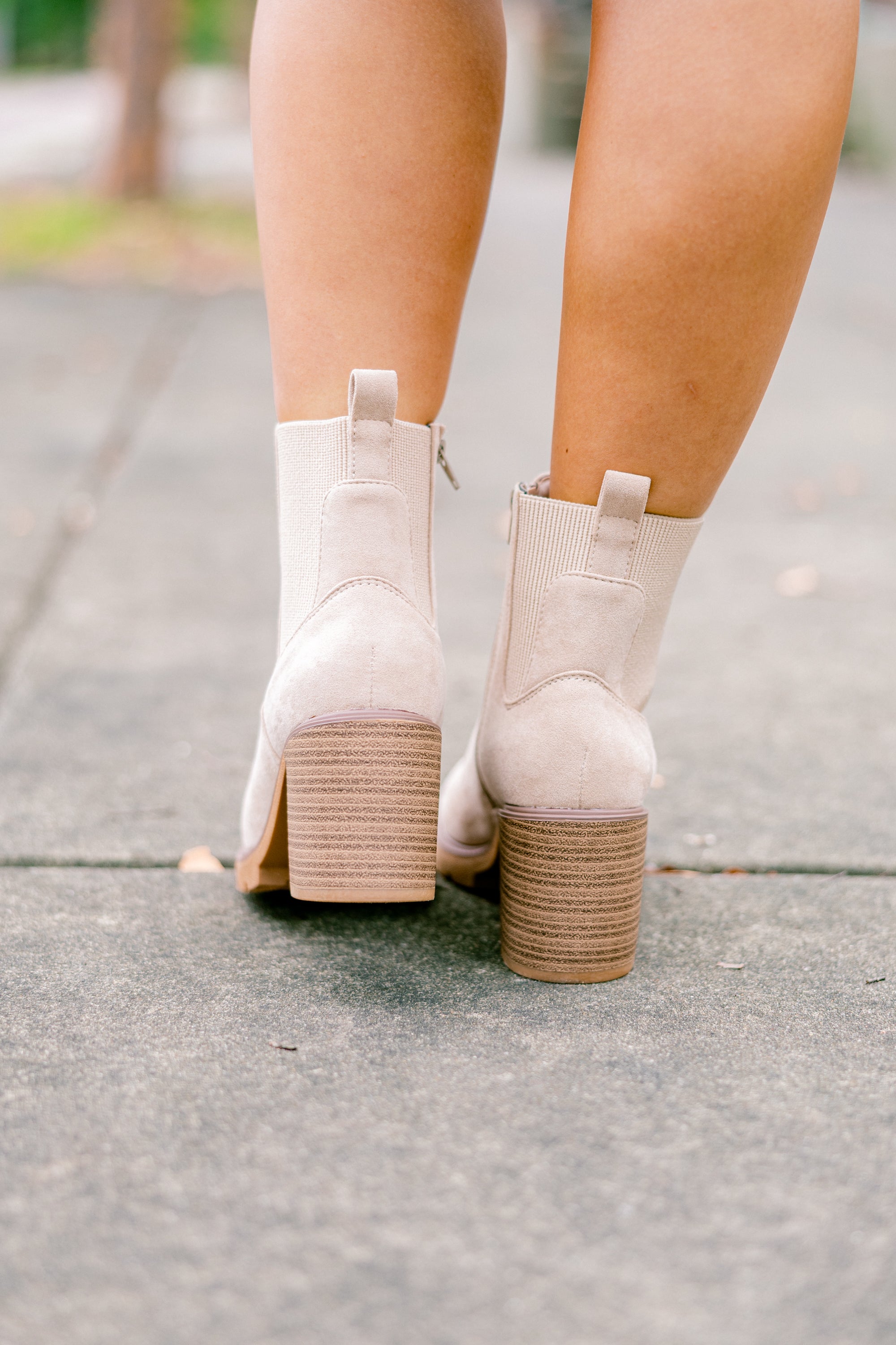 Keep 'Em Close Booties, Sand