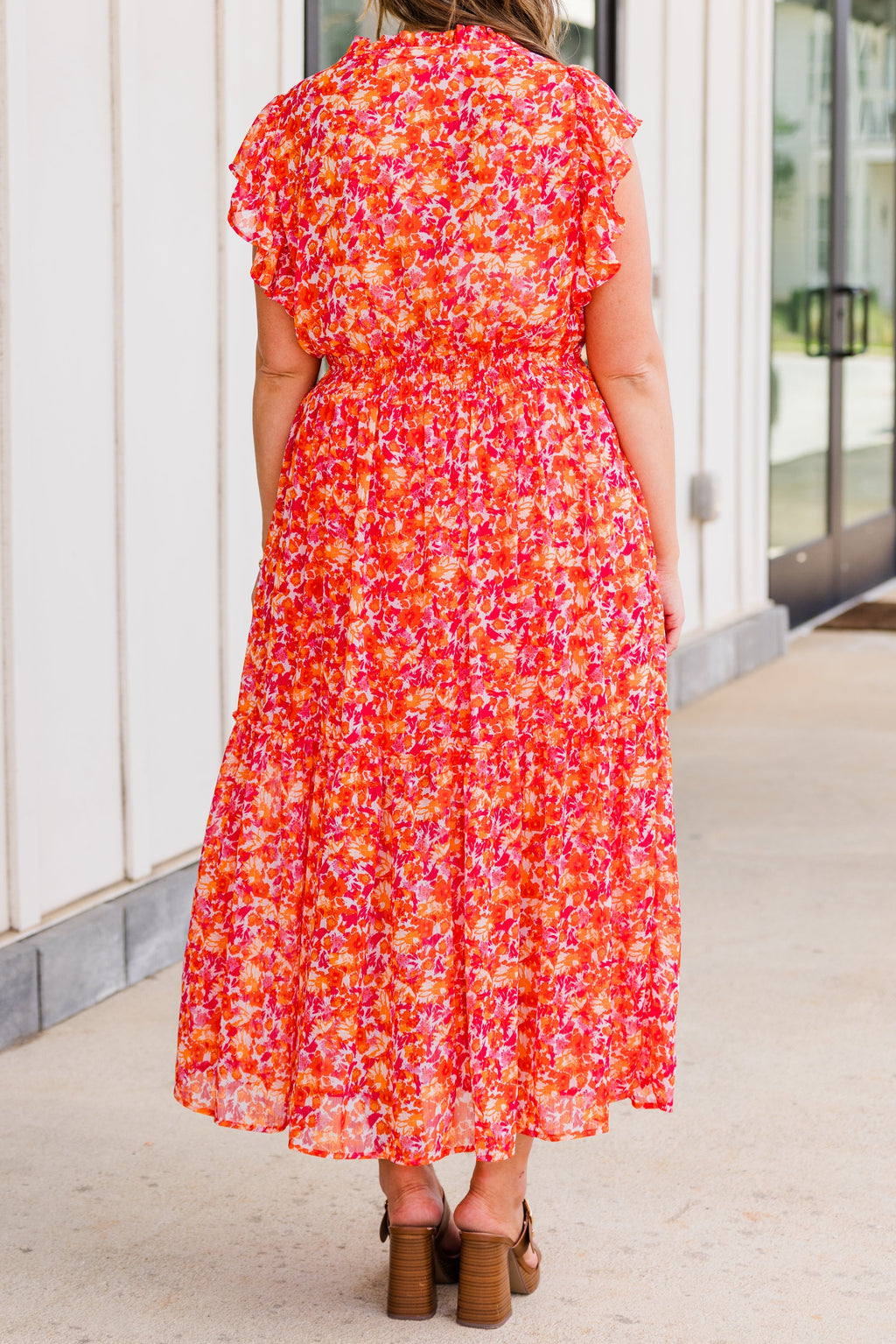 Keep 'Em Guessing Dress, Tangerine