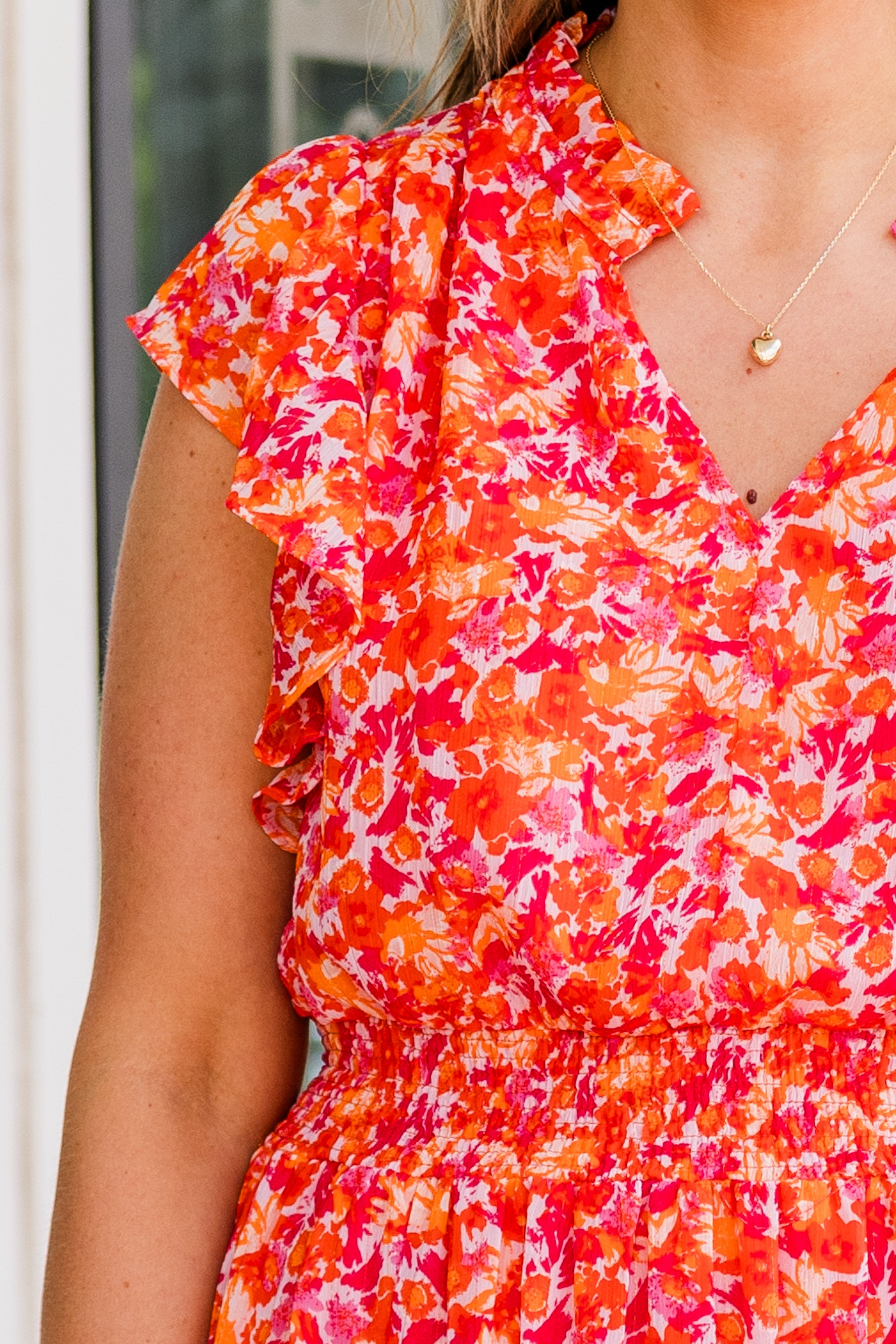 Keep 'Em Guessing Dress, Tangerine