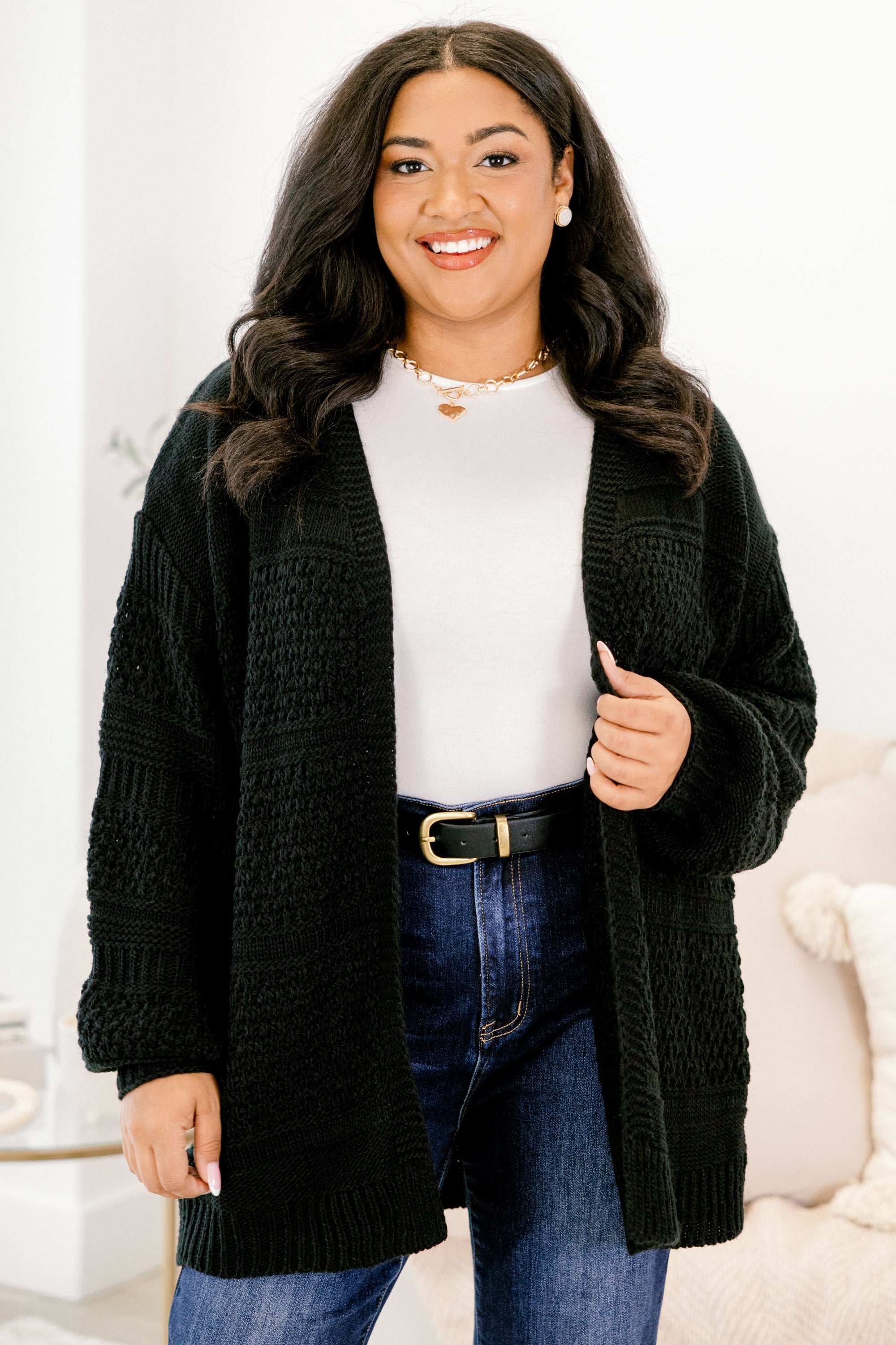 Keepin' Cozy Cardigan, Black