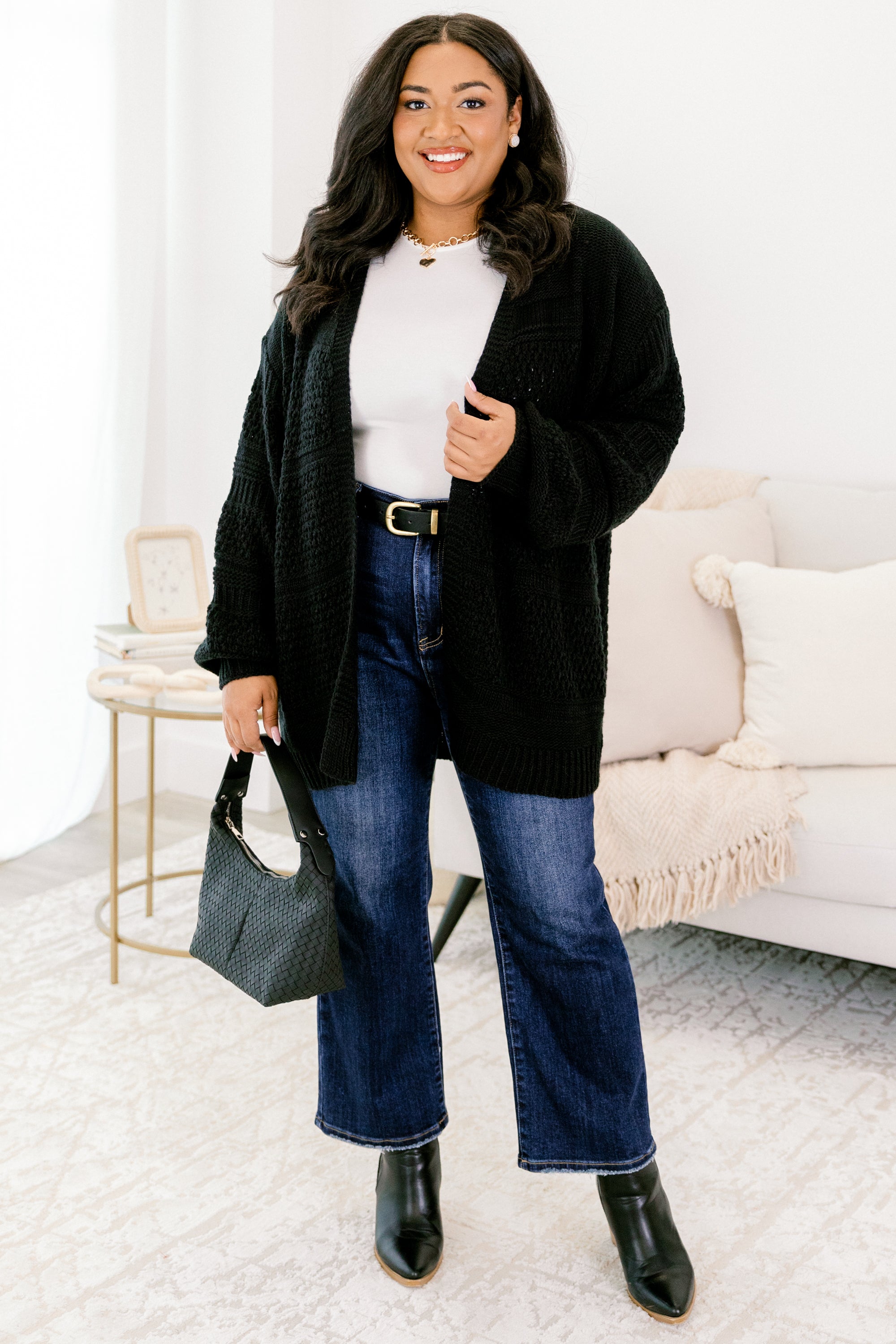 Keepin' Cozy Cardigan, Black