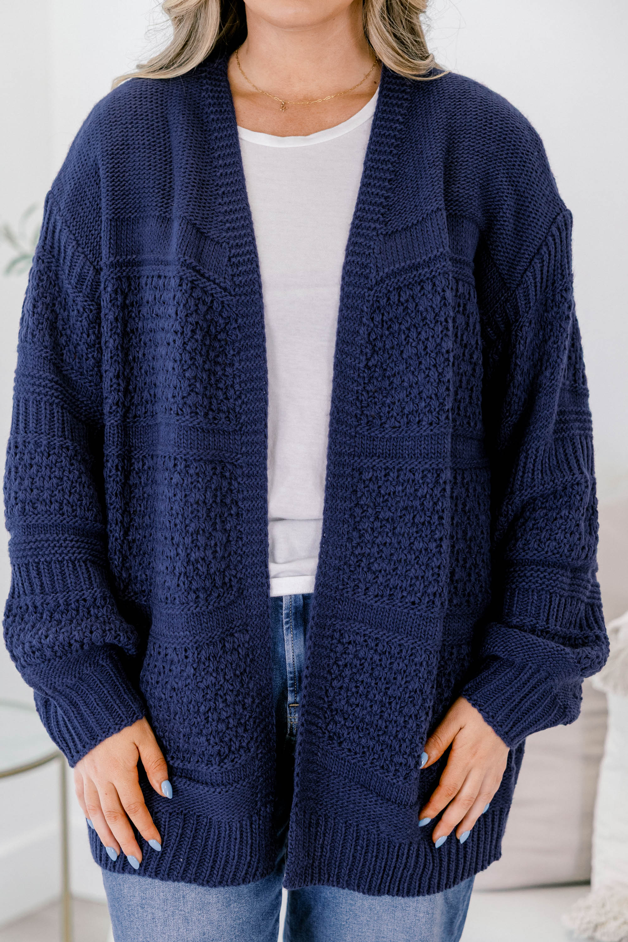 Keepin' Cozy Cardigan, Navy