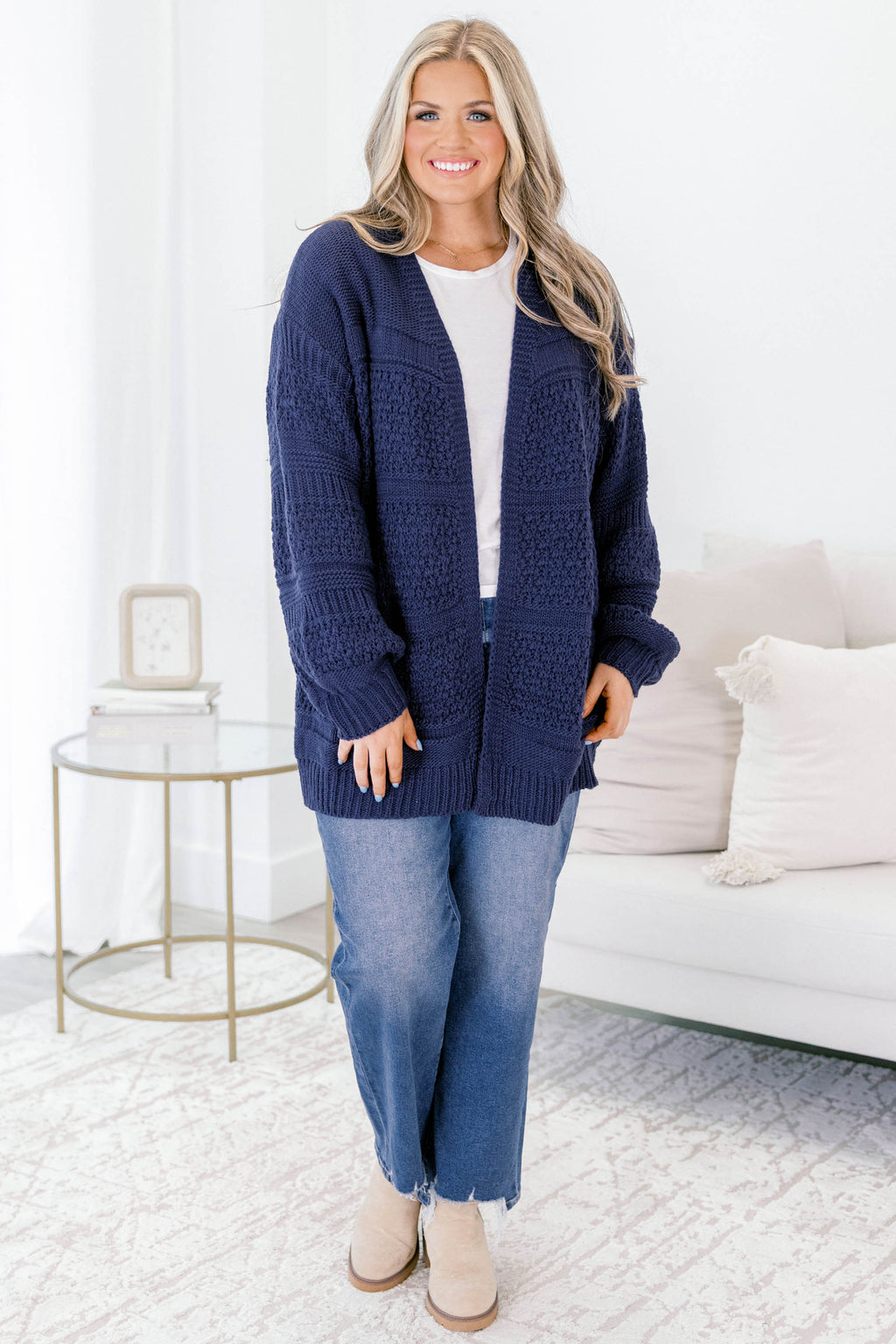 Keepin' Cozy Cardigan, Navy