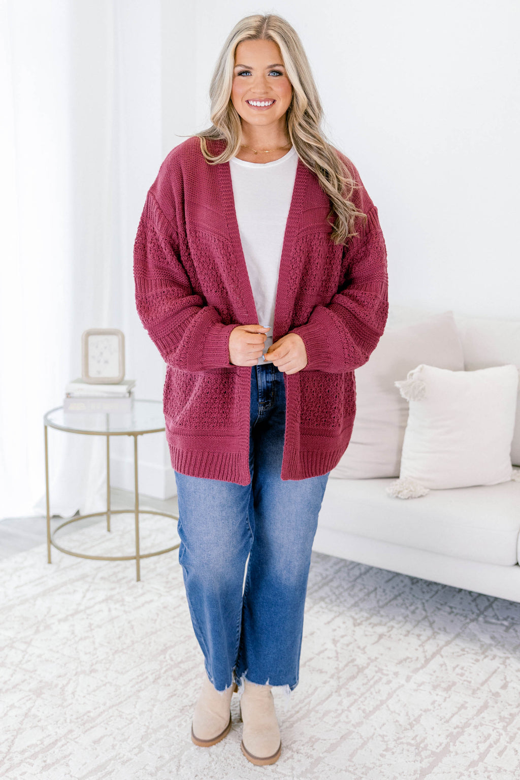 Keepin' Cozy Cardigan, Pink