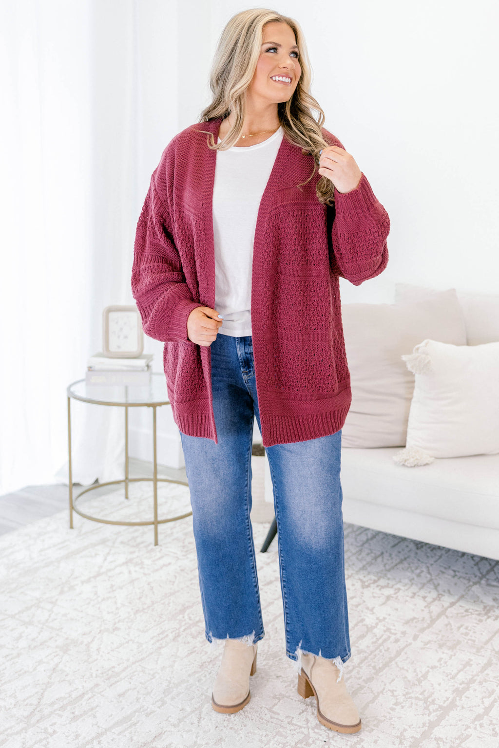 Keepin' Cozy Cardigan, Pink