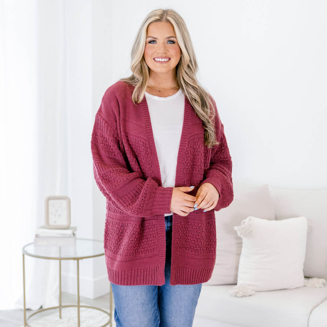 Keepin' Cozy Cardigan, Pink