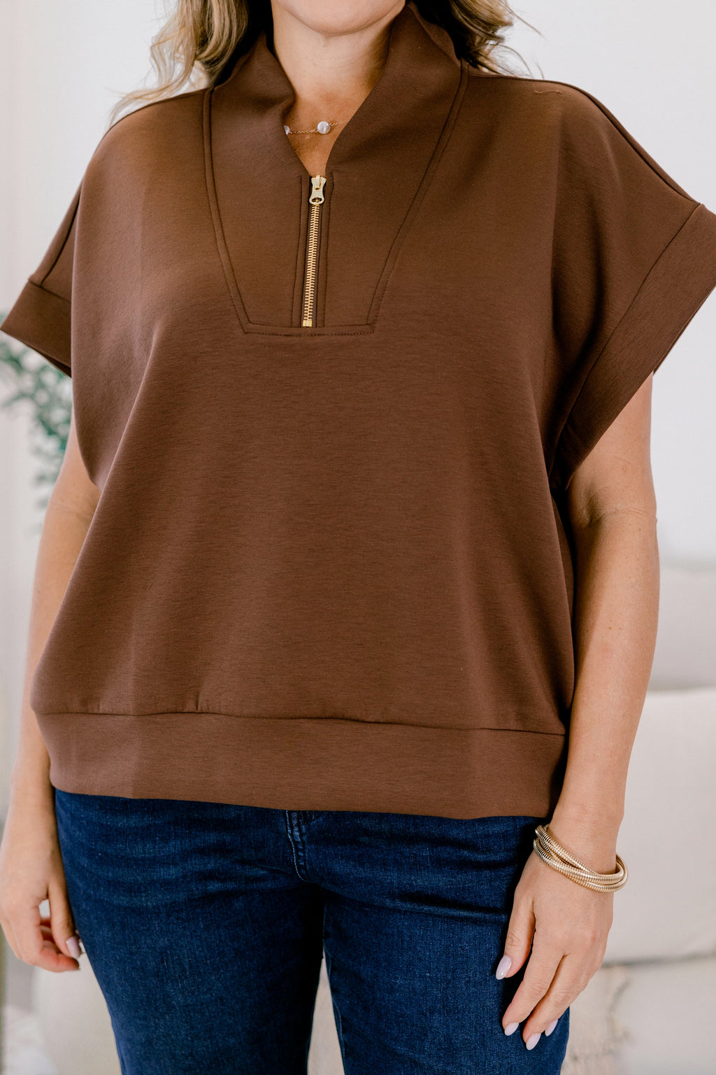 Keepin' It Simple Top, Brown