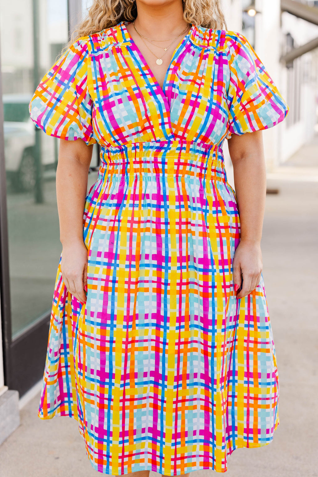 Keeping My Streaks Dress, Multi
