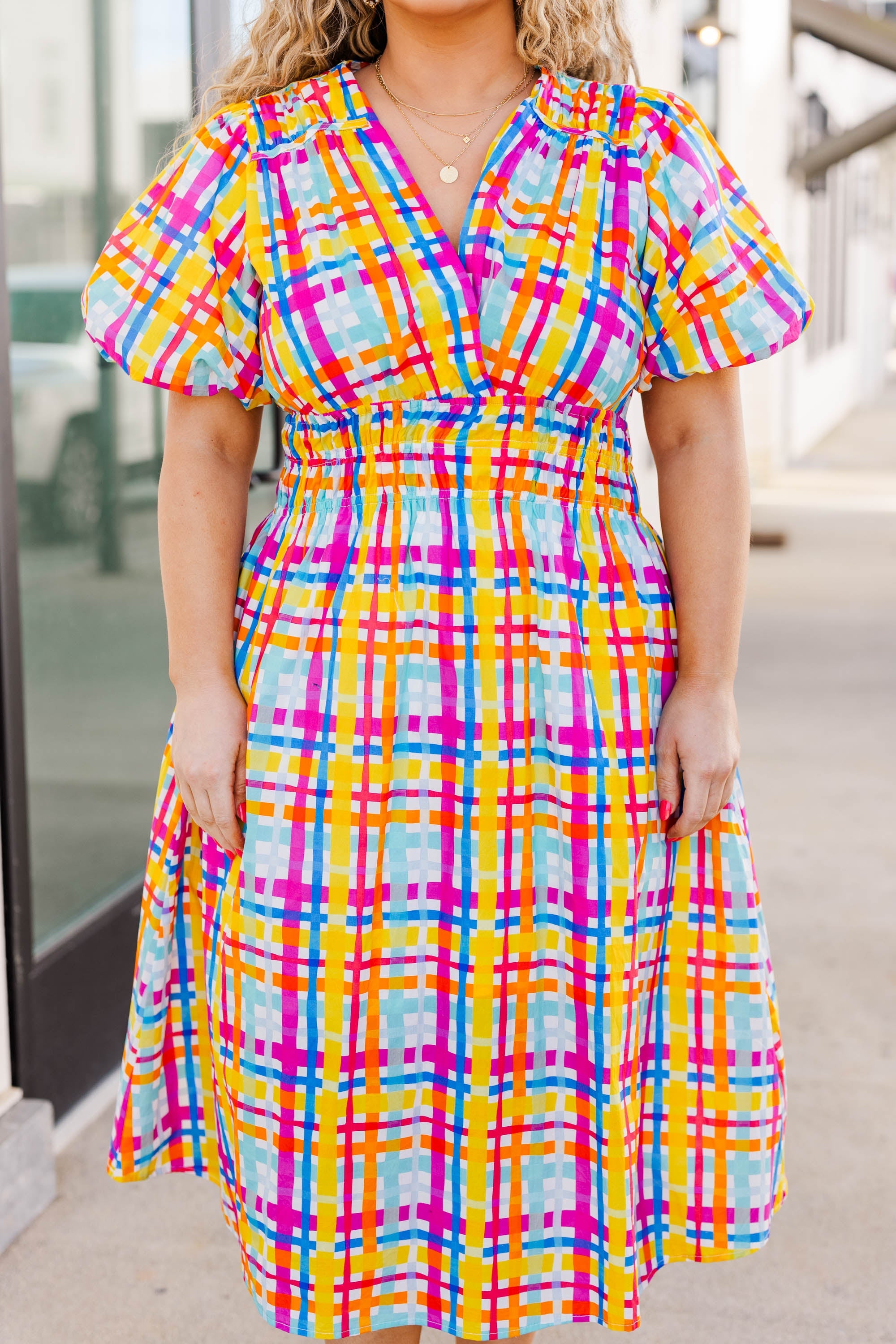 Keeping My Streaks Dress, Multi