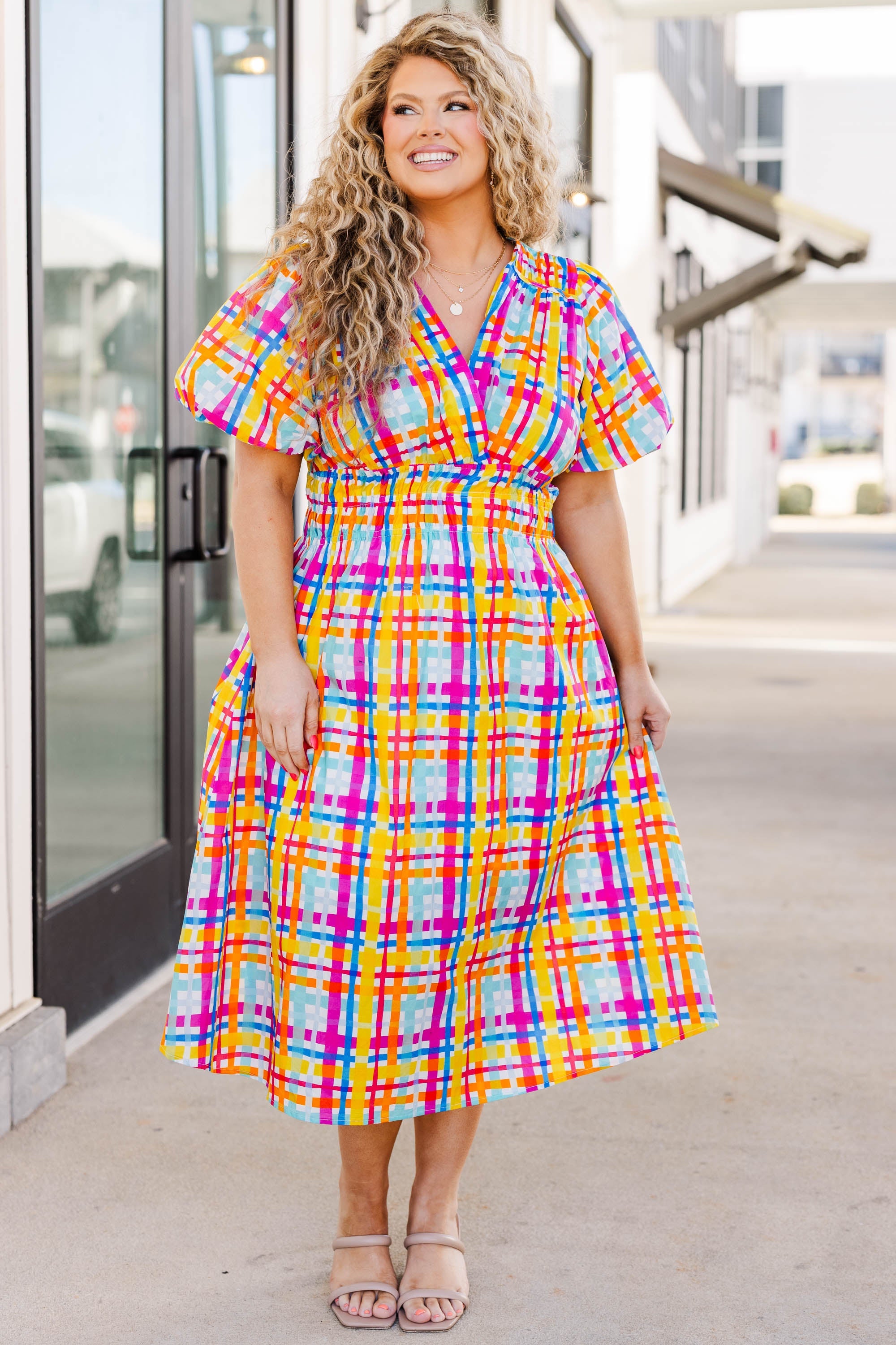 Keeping My Streaks Dress, Multi