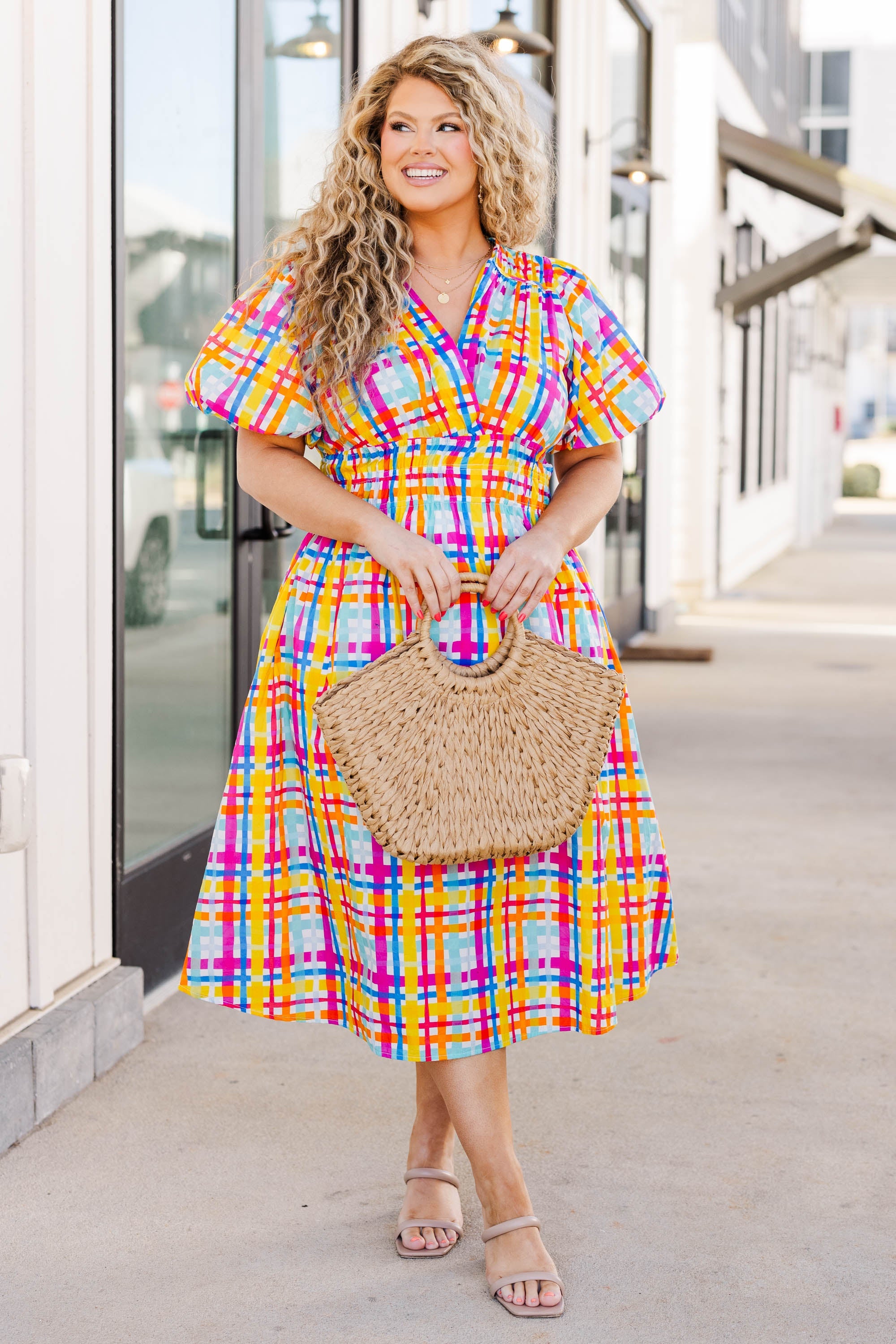 Keeping My Streaks Dress, Multi
