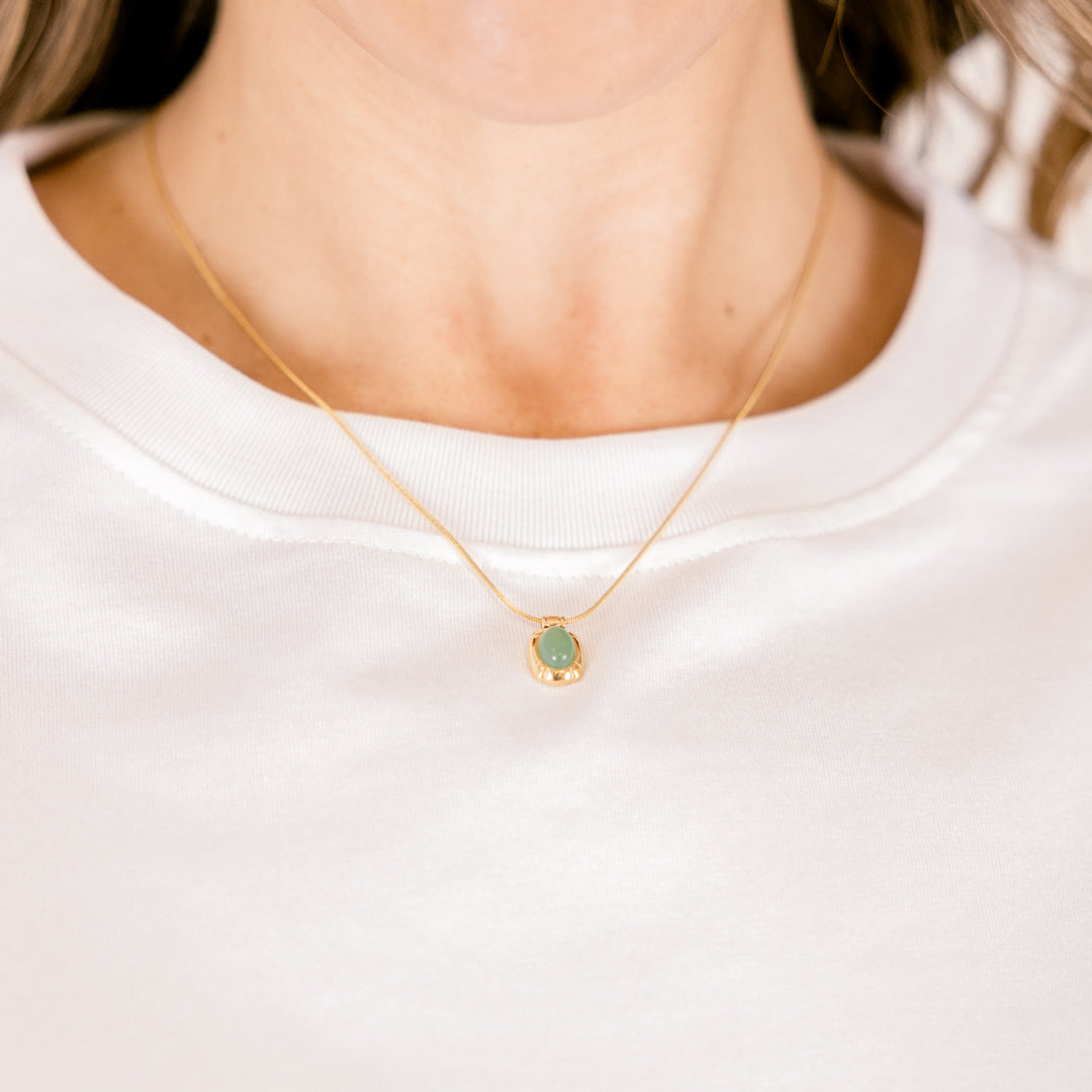 Keeping Up The Luck Necklace, Green