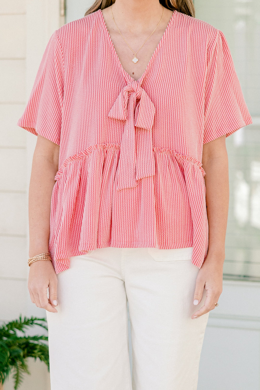 Knit Knot Top, Pink