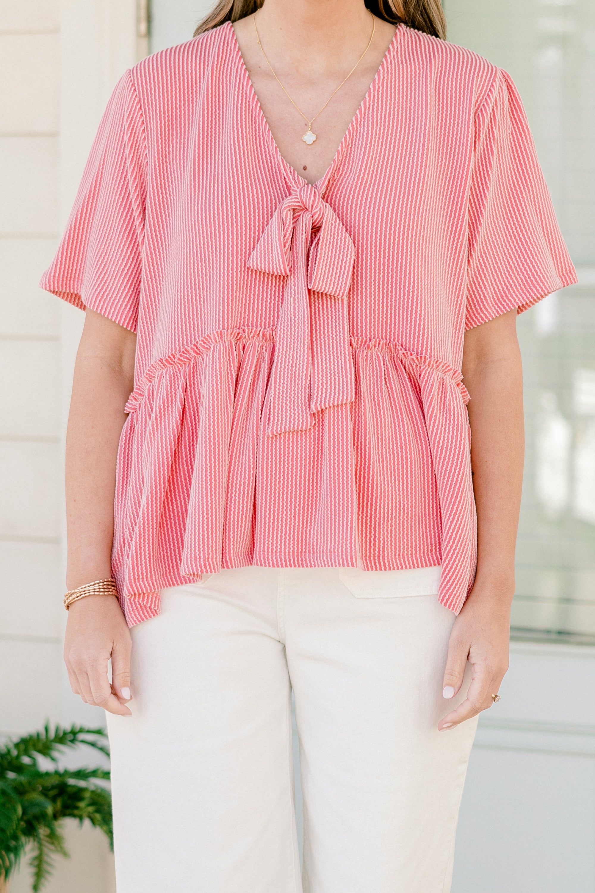 Knit Knot Top, Pink