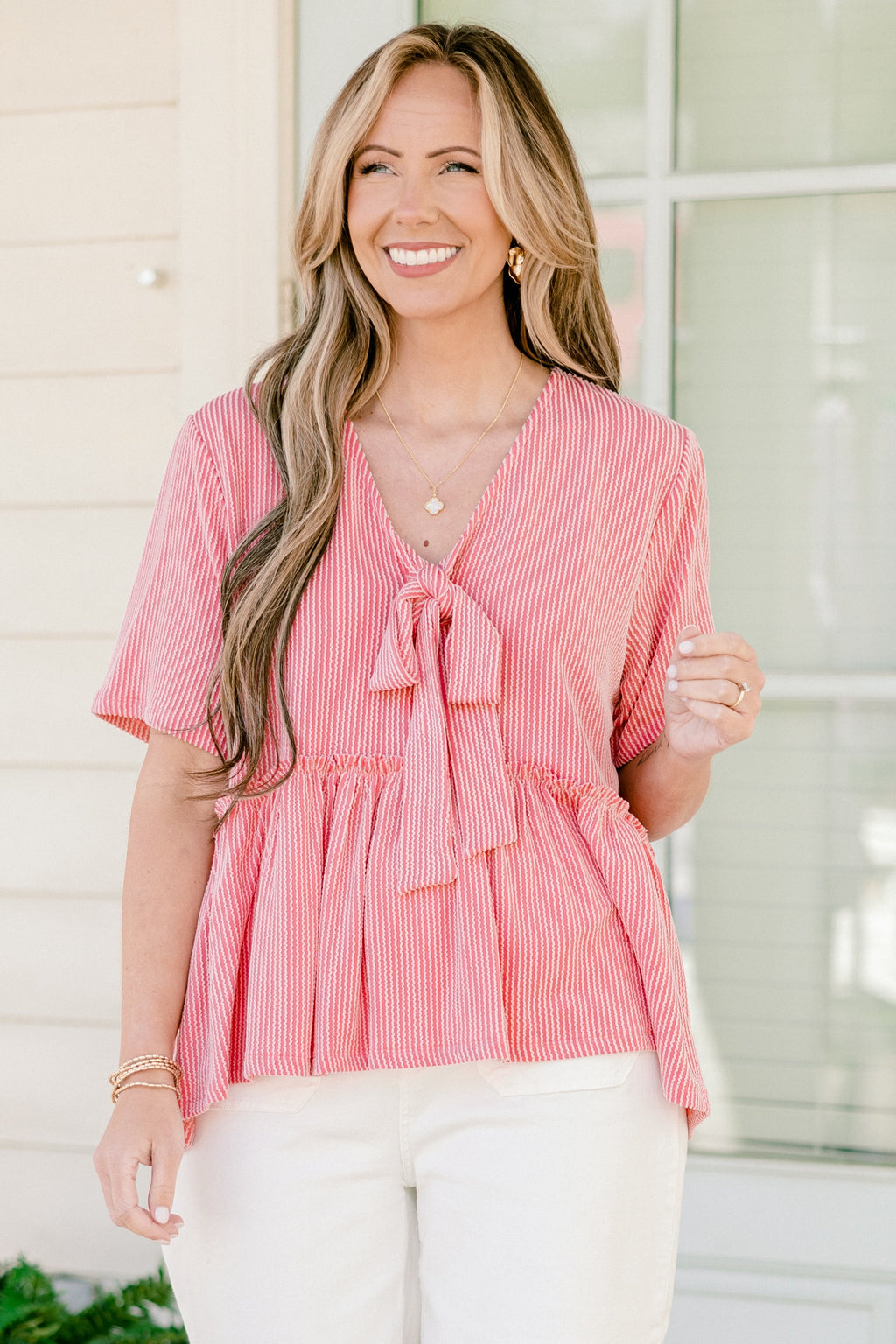 Knit Knot Top, Pink