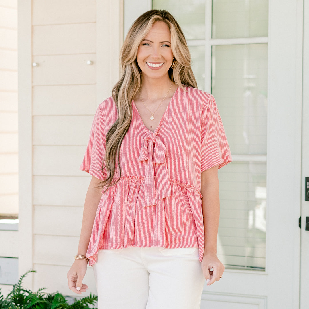 Knit Knot Top, Pink