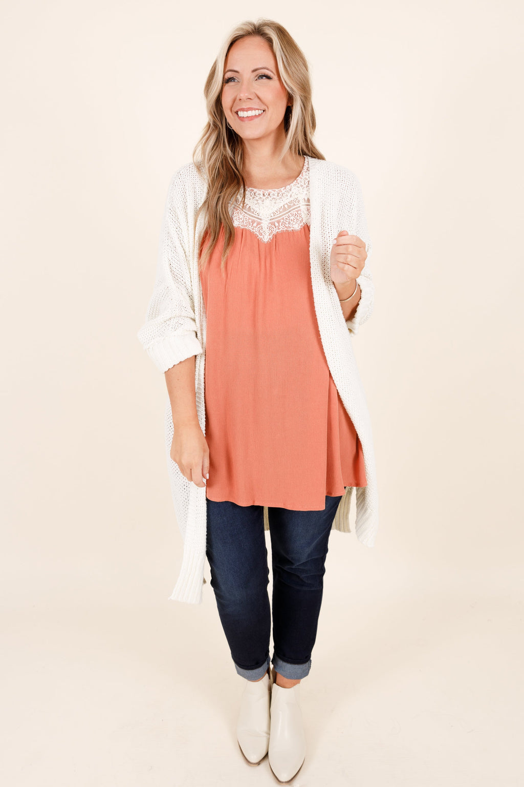 Lace With Love Top, Mauve