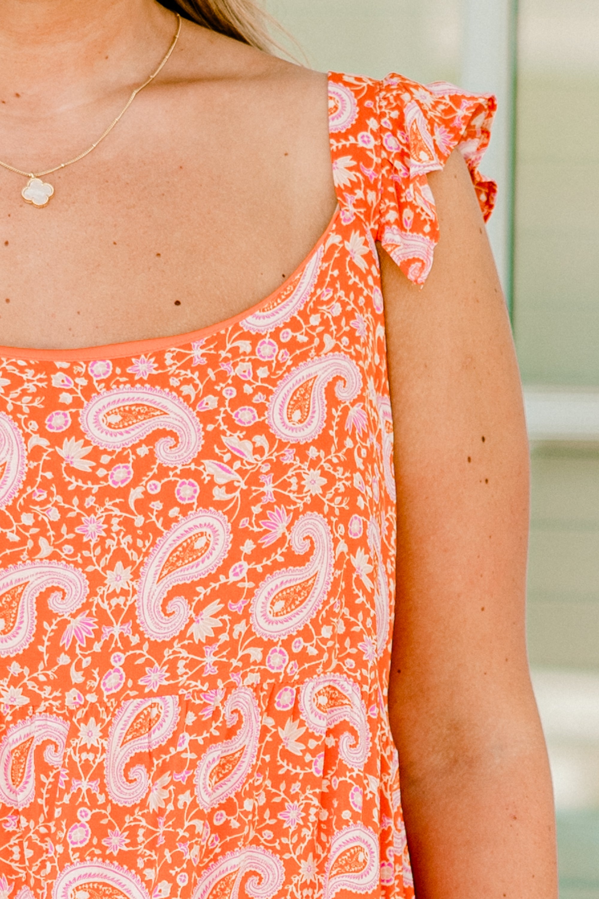 Lagos Loving Dress, Orange Magenta