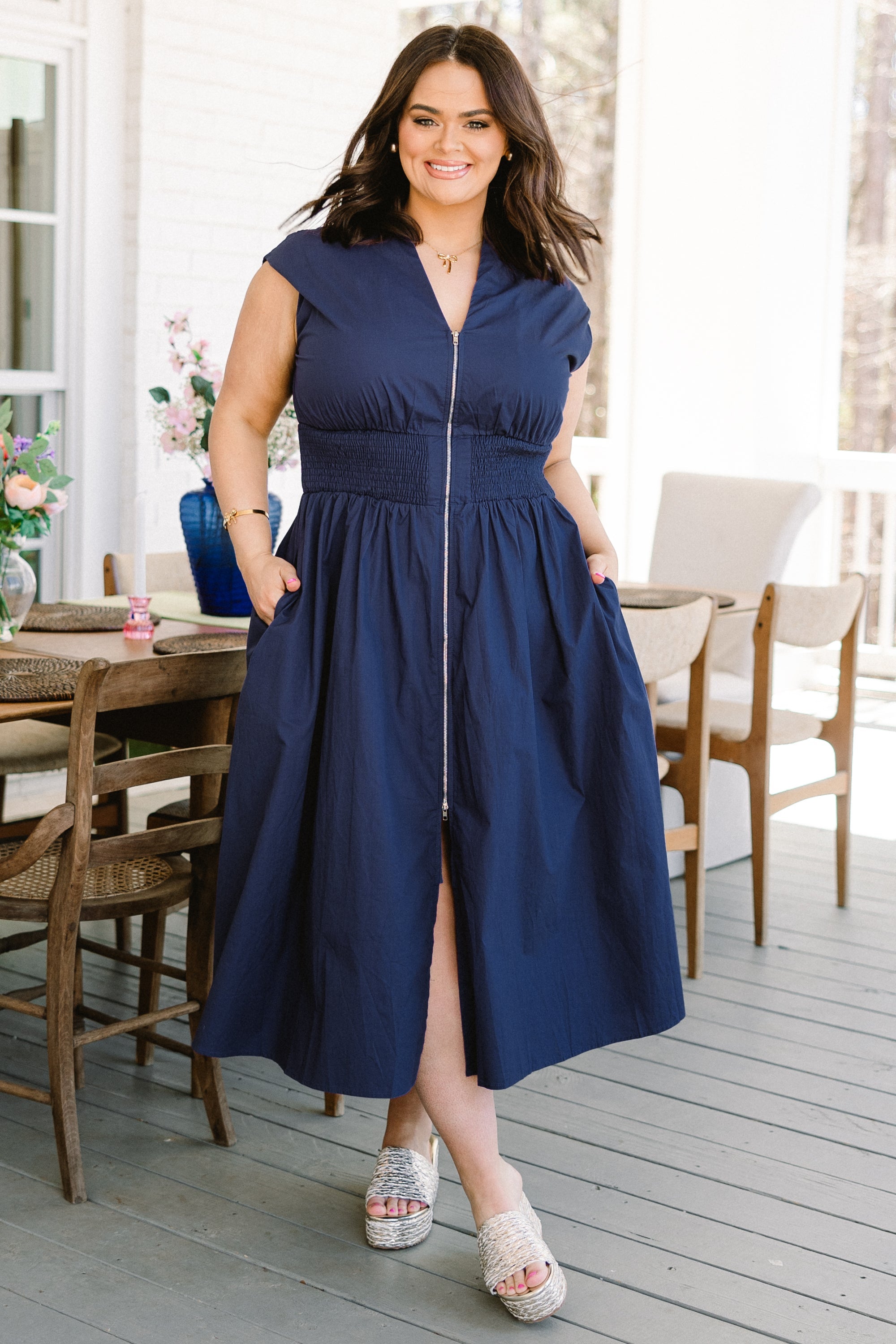 Late Night Skies Dress, Navy