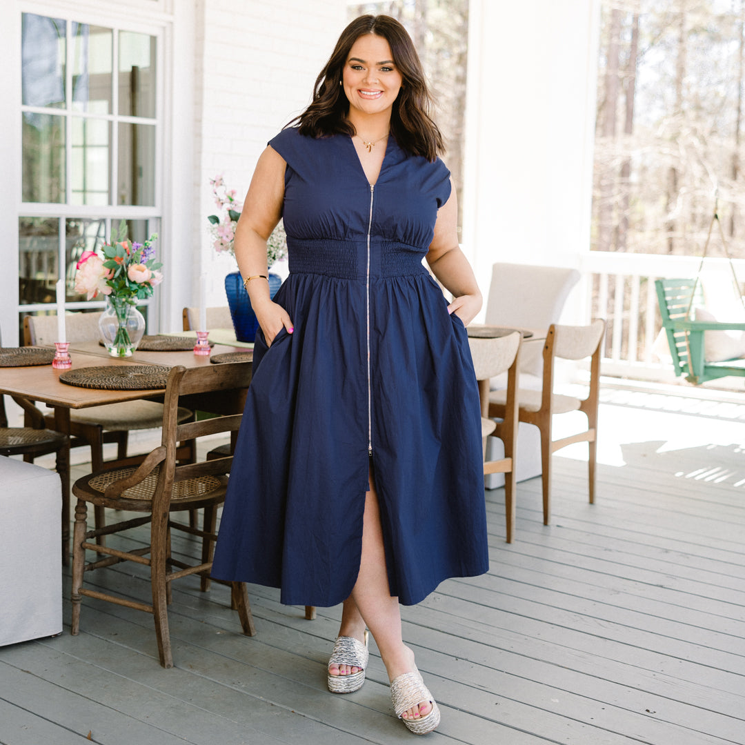 Late Night Skies Dress, Navy