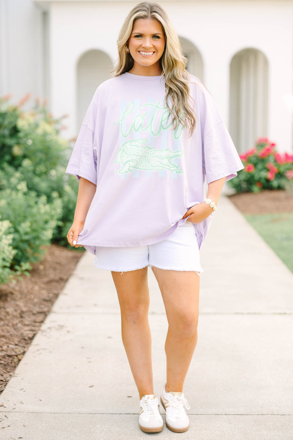 Later Gator Boyfriend Tee, Lilac