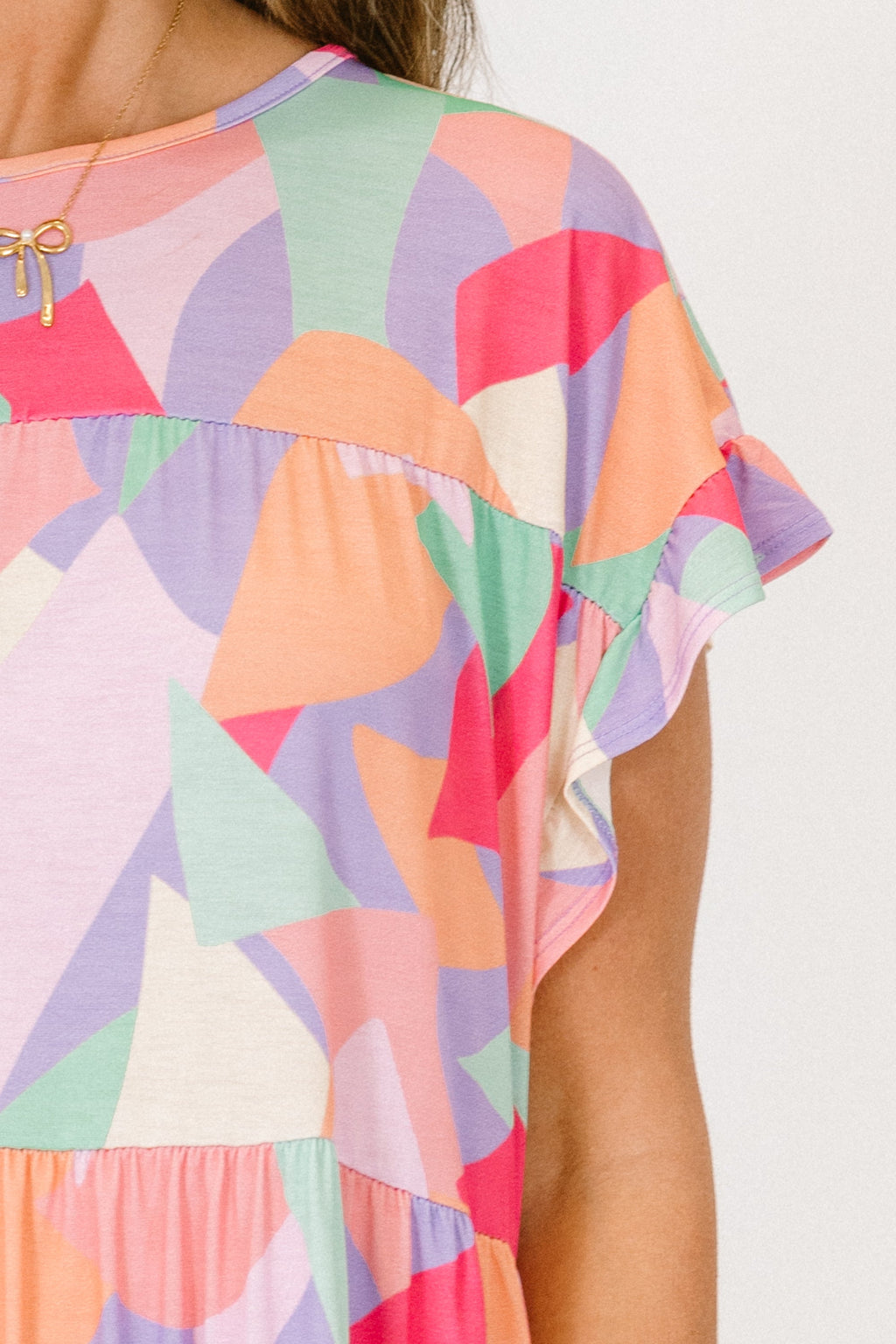 Lavender Dream Tiered Dress, Lavender Multi