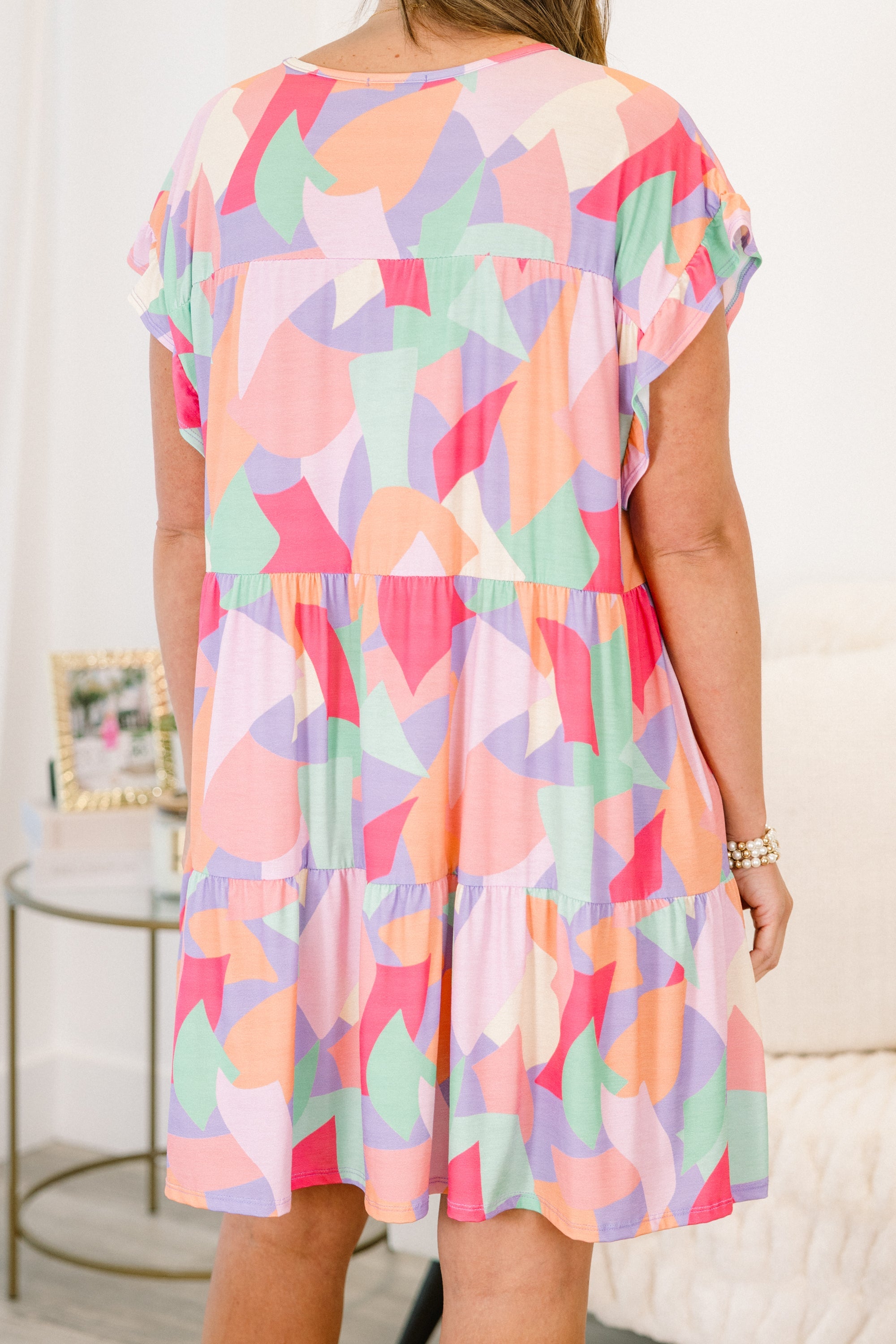 Lavender Dream Tiered Dress, Lavender Multi