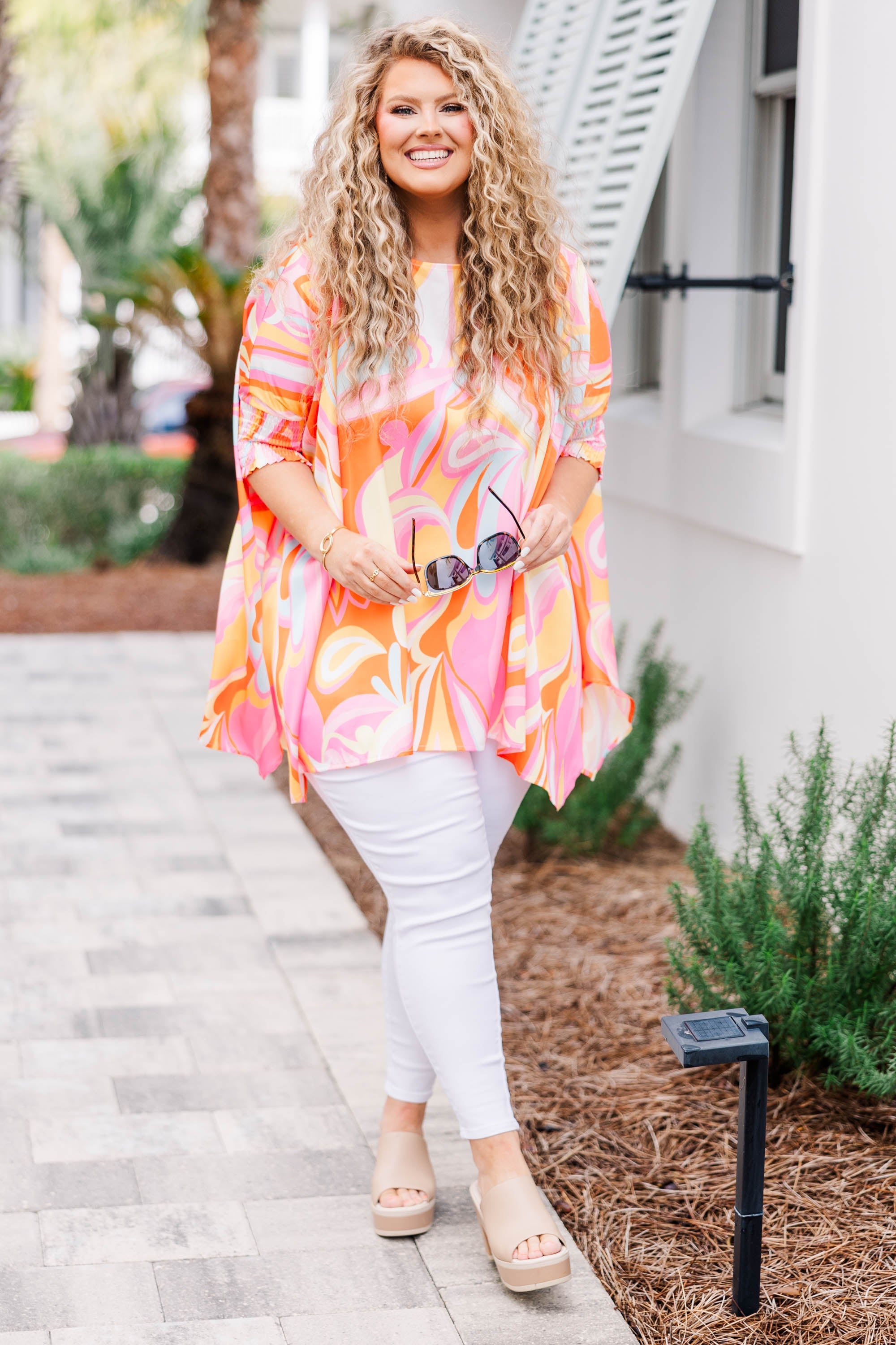 Lead With Greatness Top, Pink