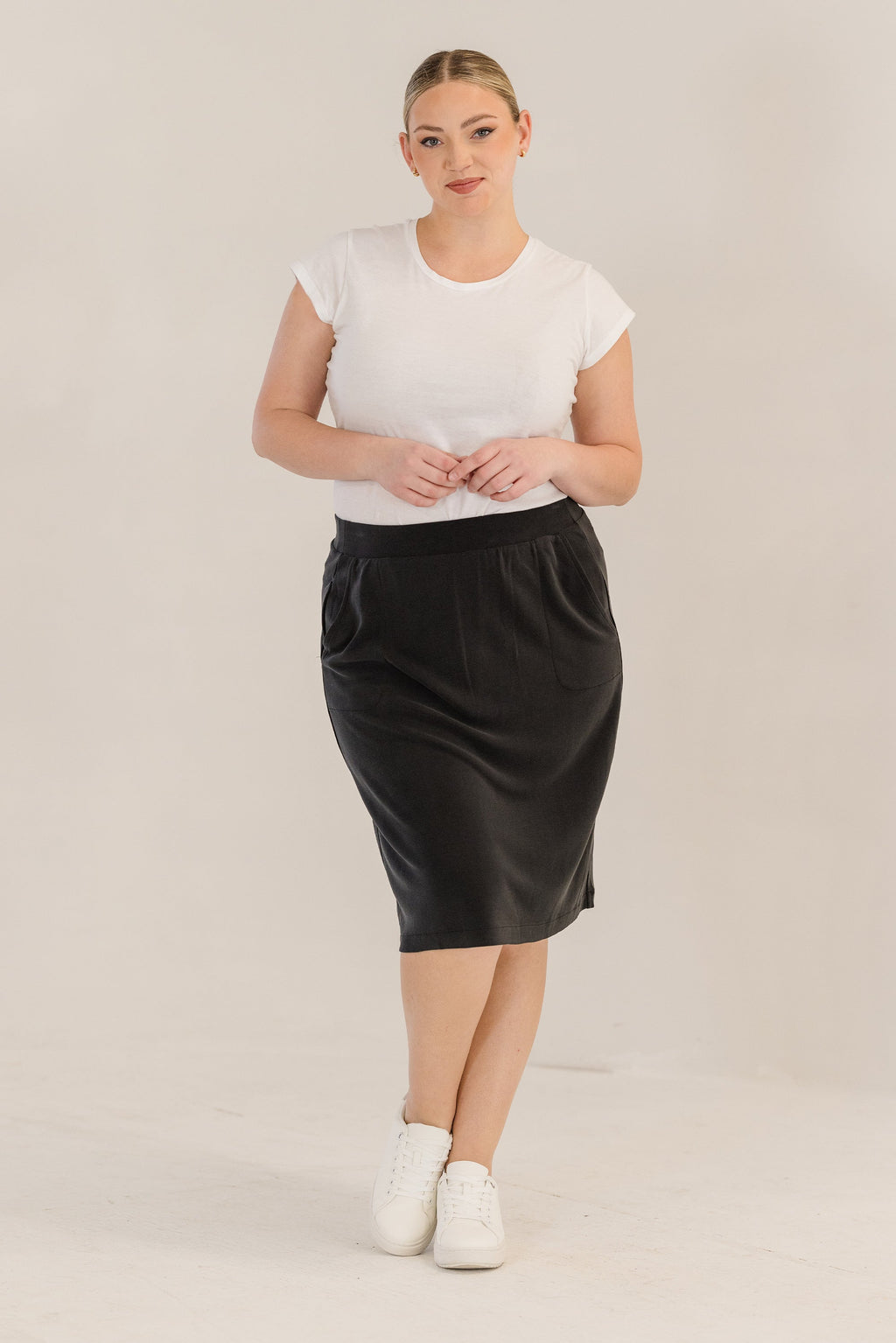 Leah A-Line Skirt, Black
